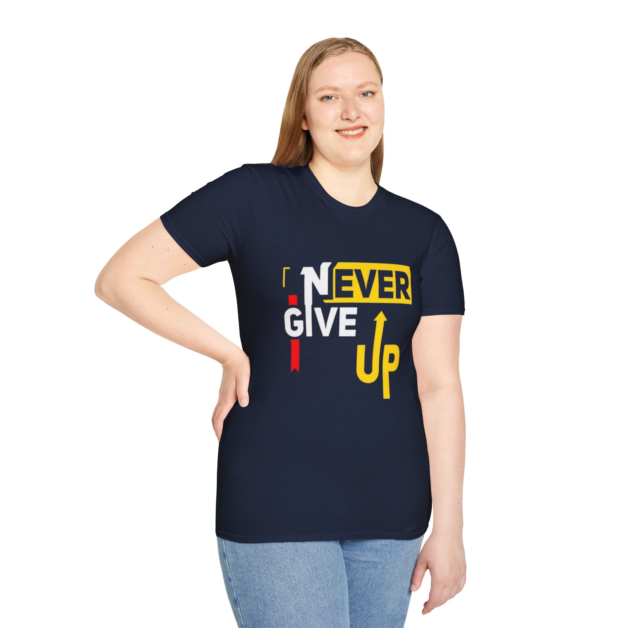 Never Give Up T-Shirt — Motivational Graphic Tee