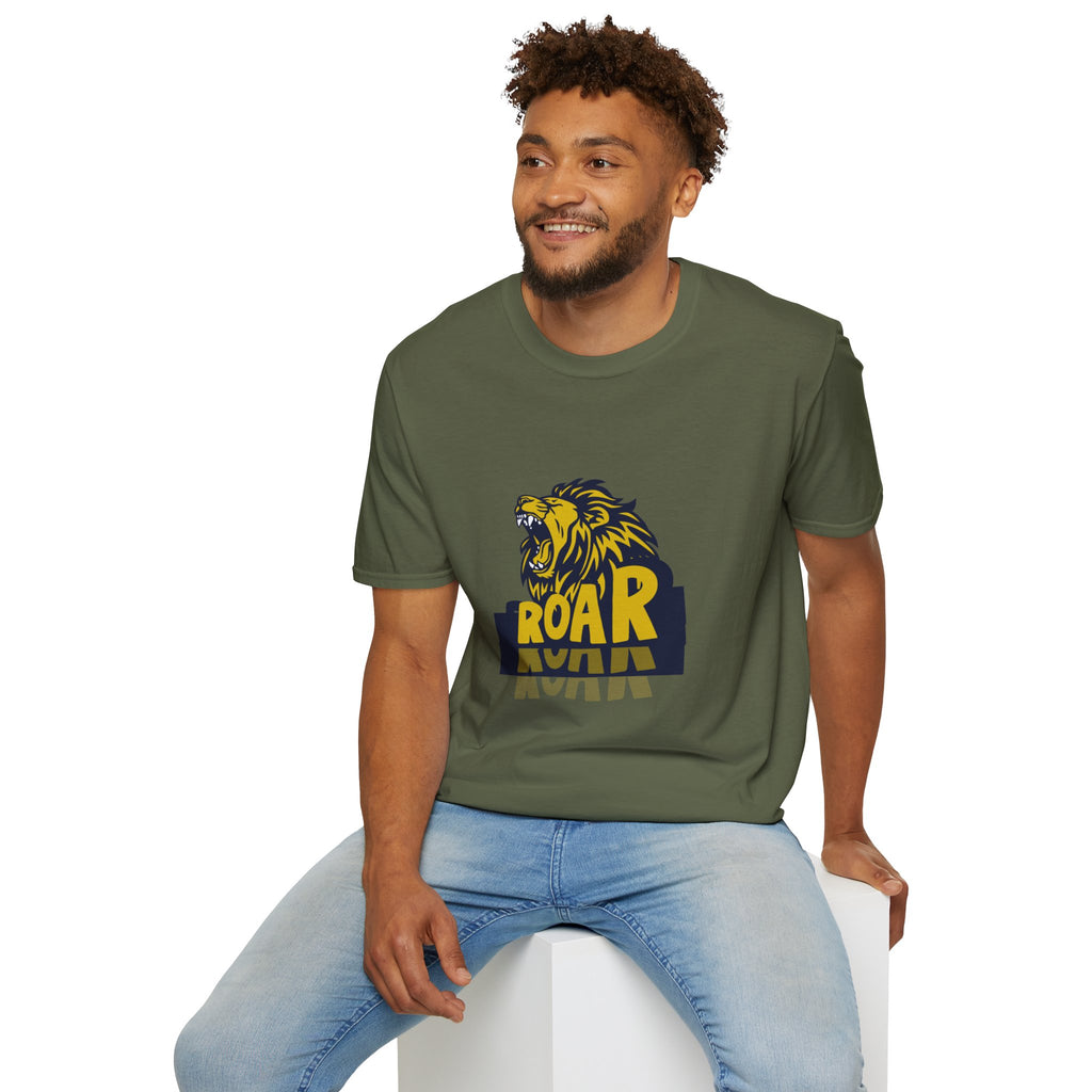 Roaring Lion T-Shirt — Bold Yellow & Navy Graphic Tee