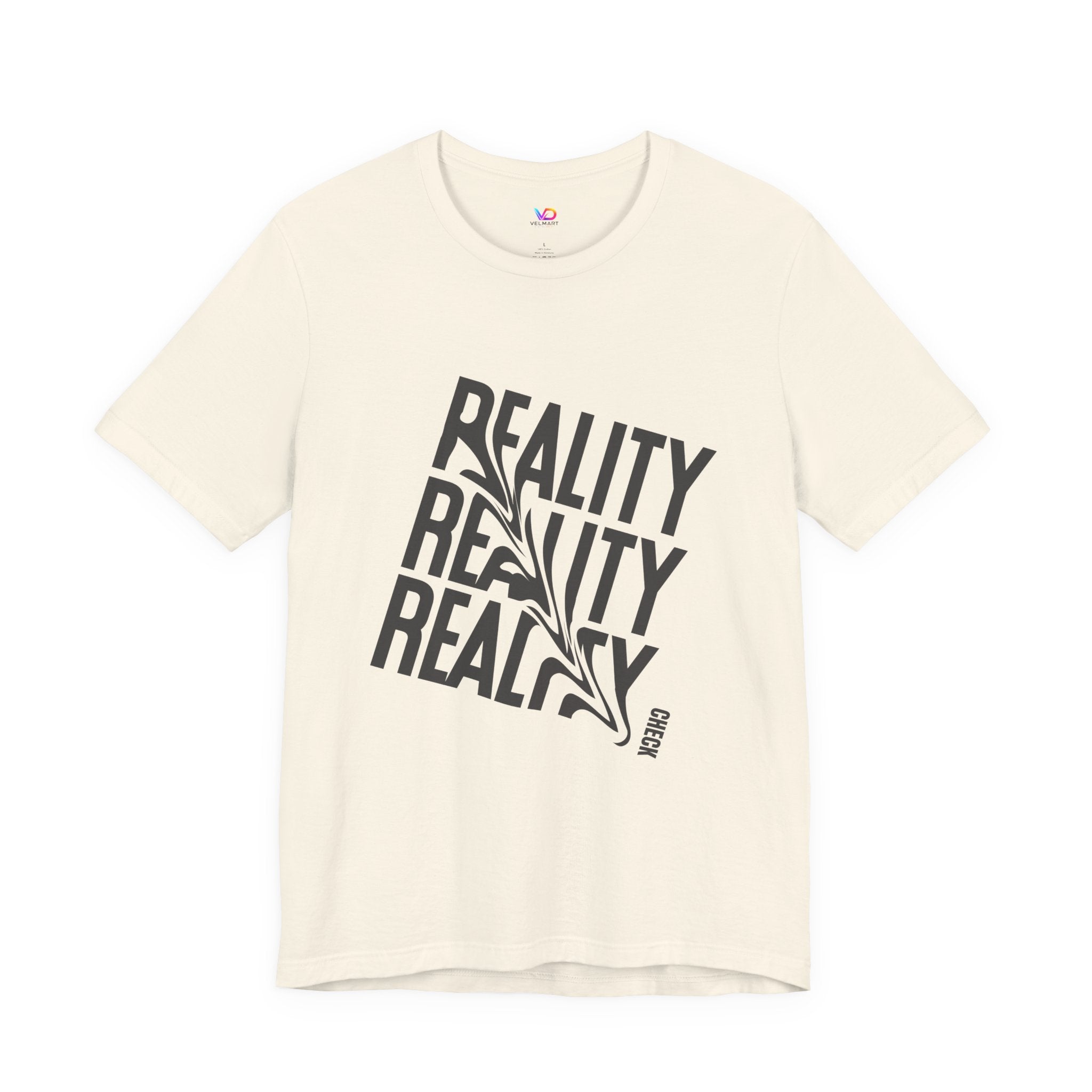 Reality Repeat Tee — Graphic Typography T-Shirt