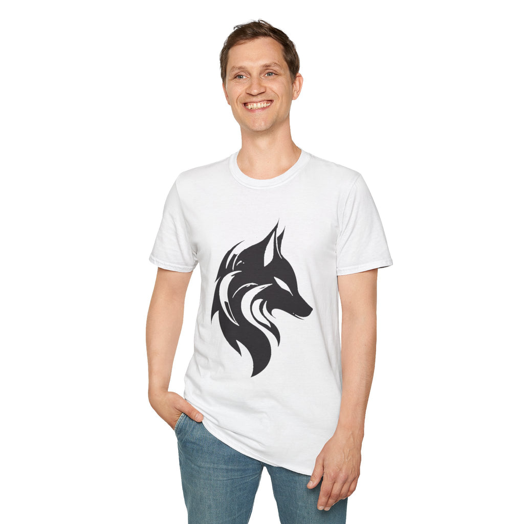 Wolf Silhouette T-Shirt — Tribal Black Wolf Graphic Tee