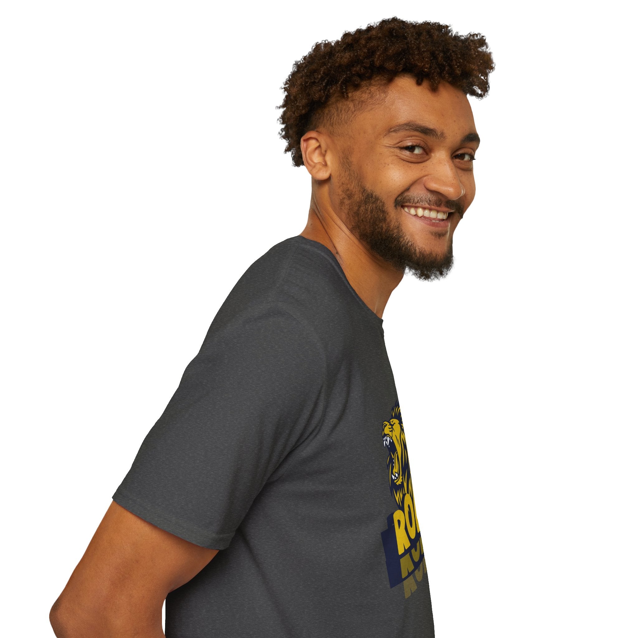 Roaring Lion T-Shirt — Bold Yellow & Navy Graphic Tee