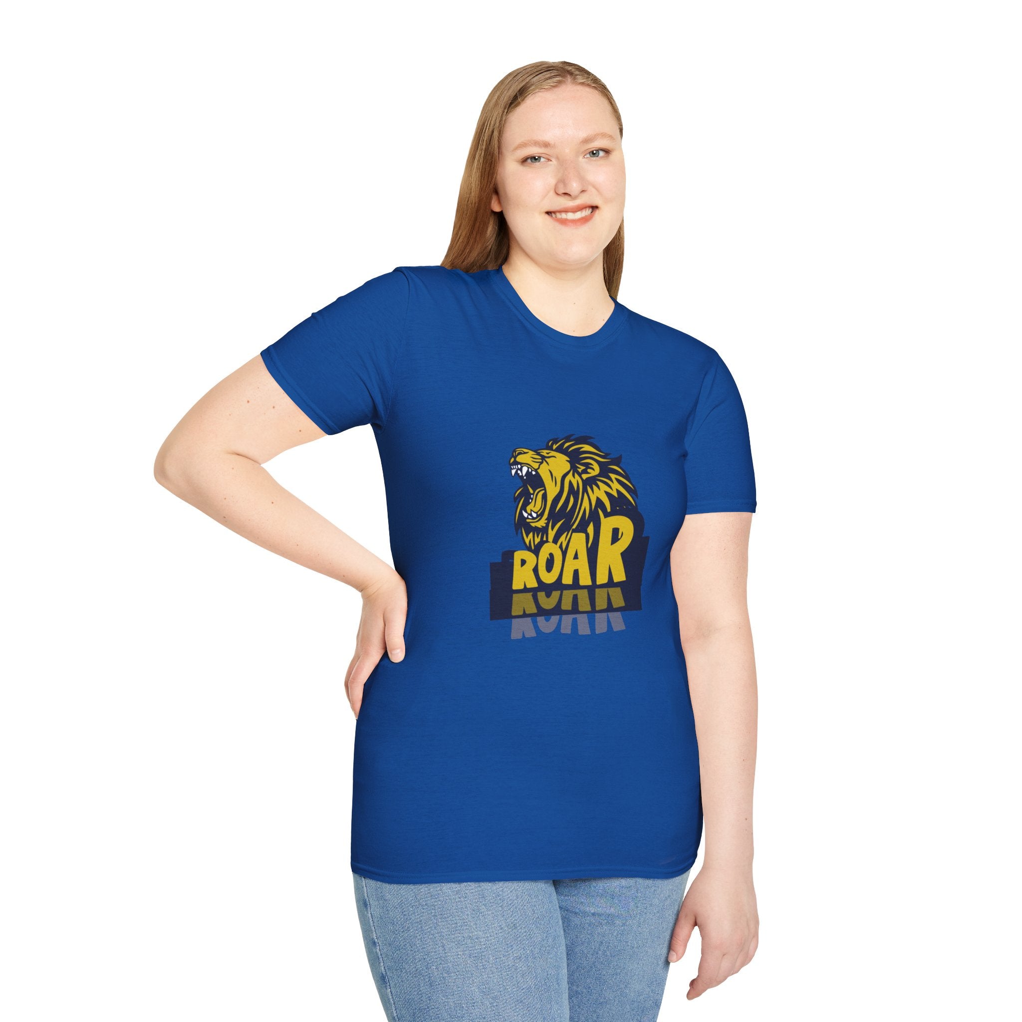Roaring Lion T-Shirt — Bold Yellow & Navy Graphic Tee