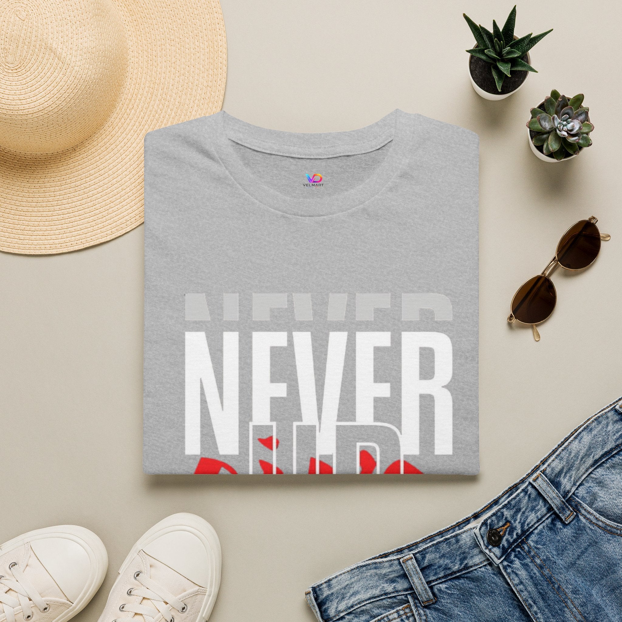 Never Give Up T-Shirt — Motivational Graphic Tee (Stay Focused)