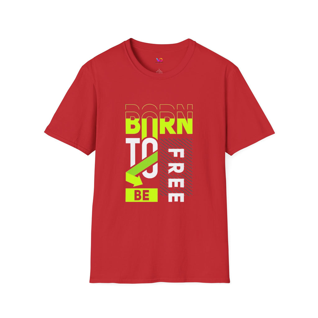 T-Shirt — Born To Be Free Neon Graphic Tee