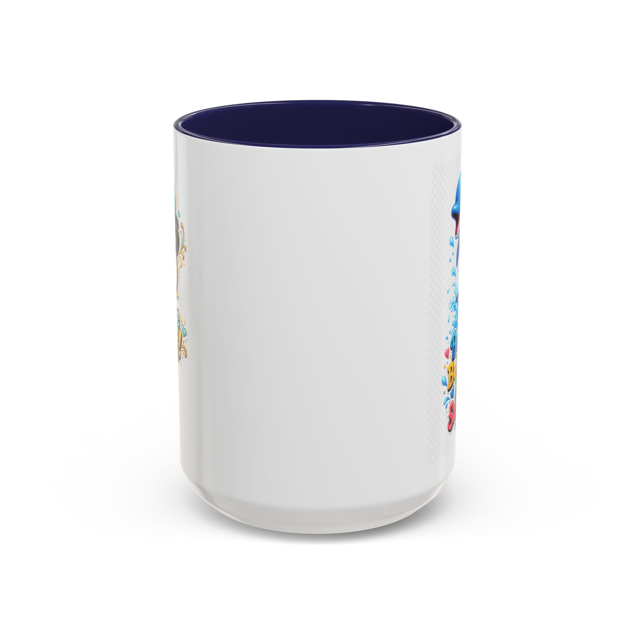 Be Kind Be Happy Keep Smiling Dolphin Accent Coffee Mug