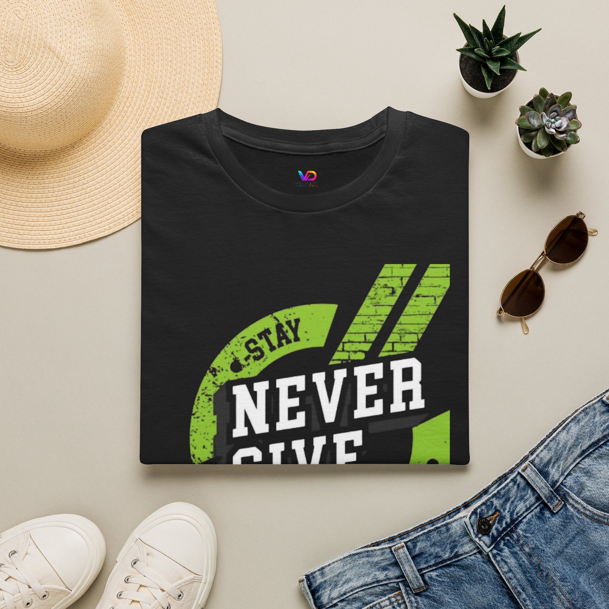 Never Give Up T-Shirt — Stay Strong Motivational Tee