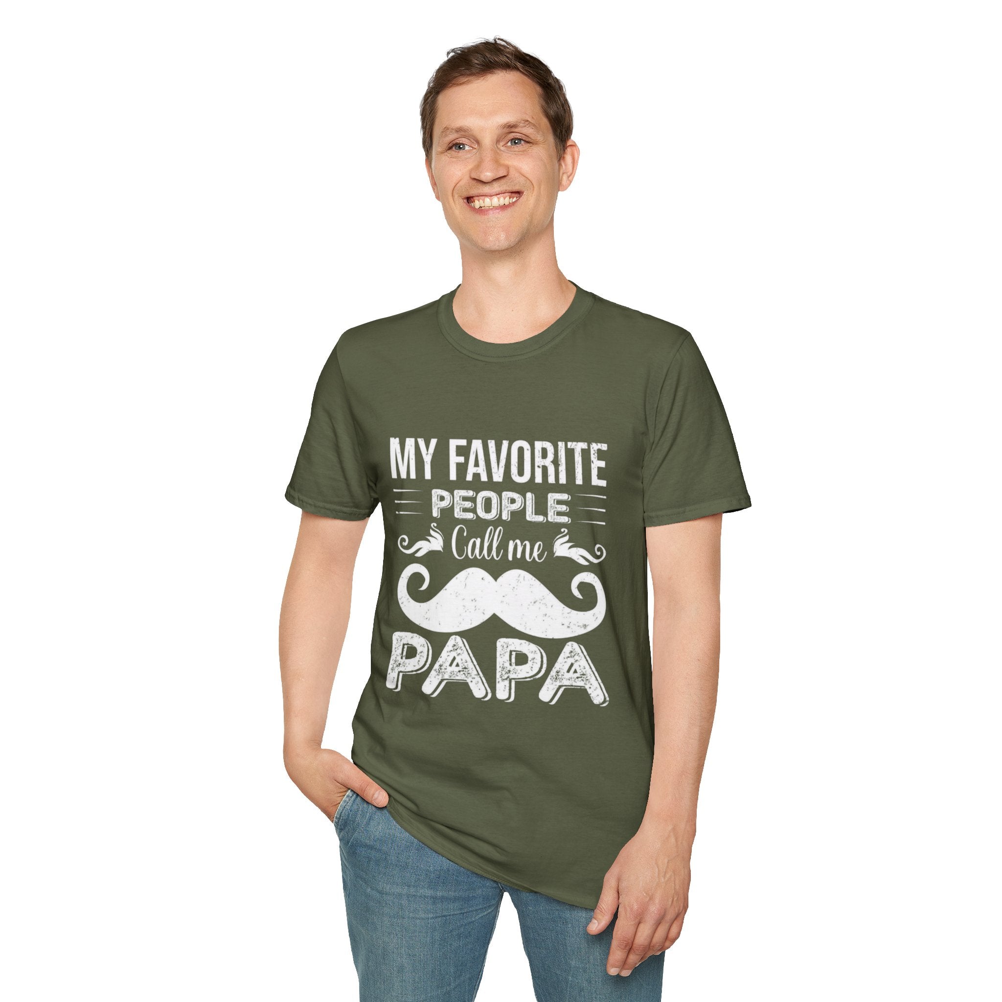 Papa T-Shirt — “My Favorite People Call Me Papa” Vintage Family Gift