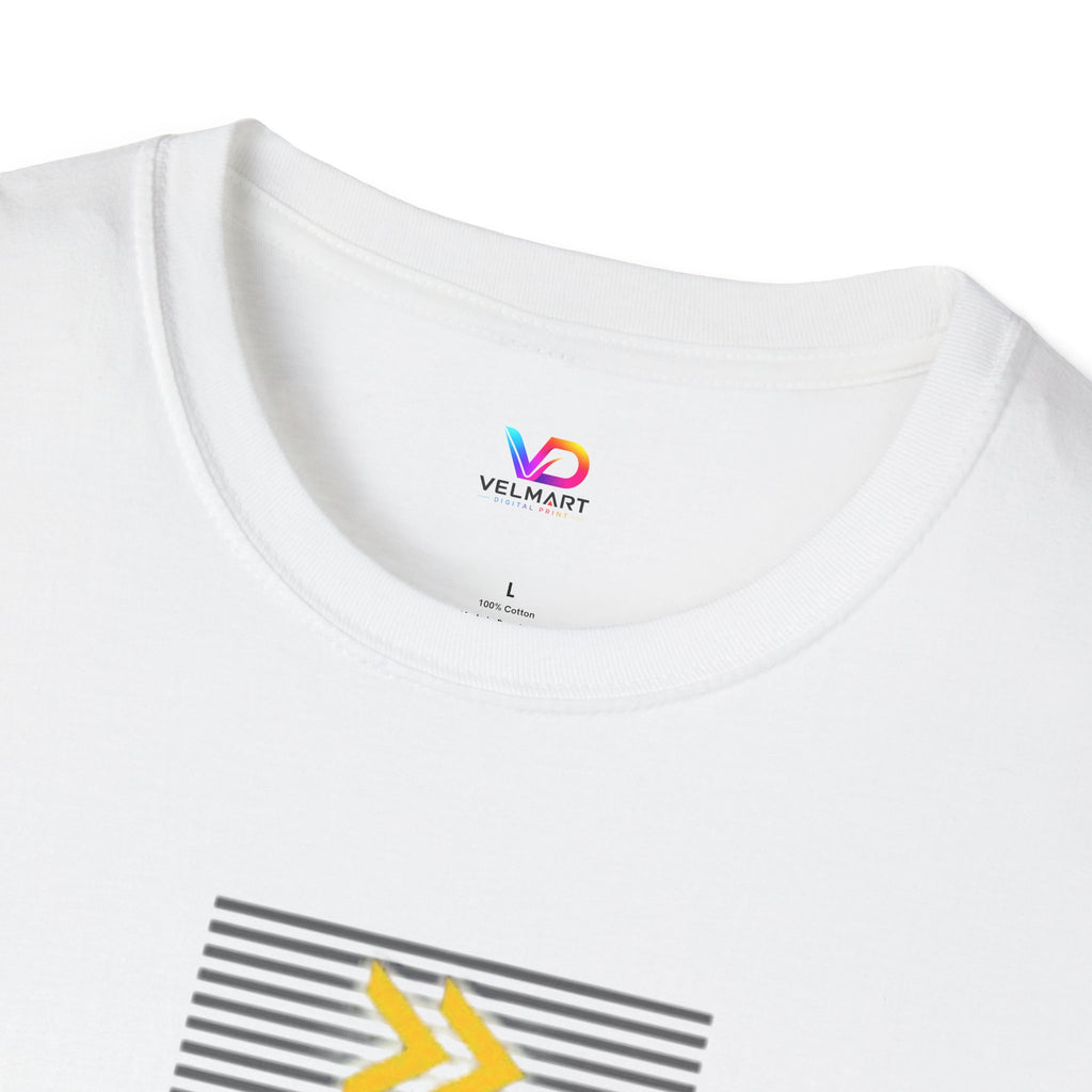 Vertical 'NEXT' Graphic T‑Shirt — Modern Yellow & Gray Streetwear Tee