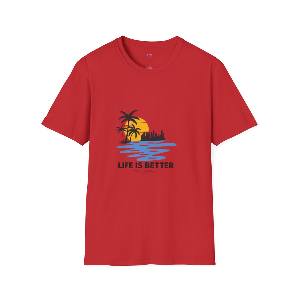 Sunset Beach T-Shirt — "Life Is Better" Palm Tree Graphic