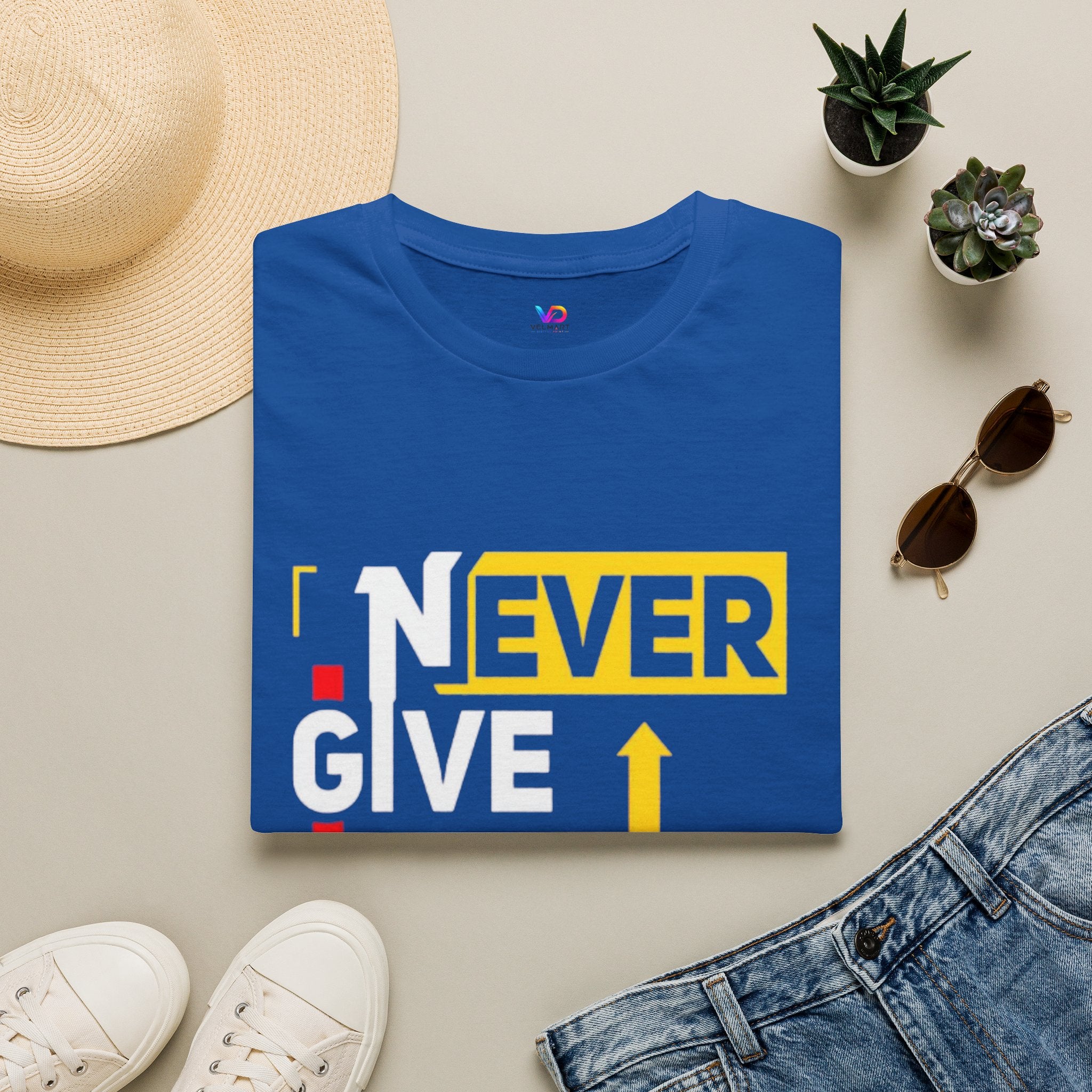 Never Give Up T-Shirt — Motivational Graphic Tee