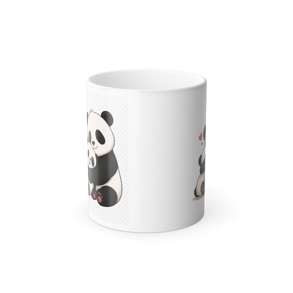 Color-Changing Panda Mug — "Hugs Make Everything Better" 11oz