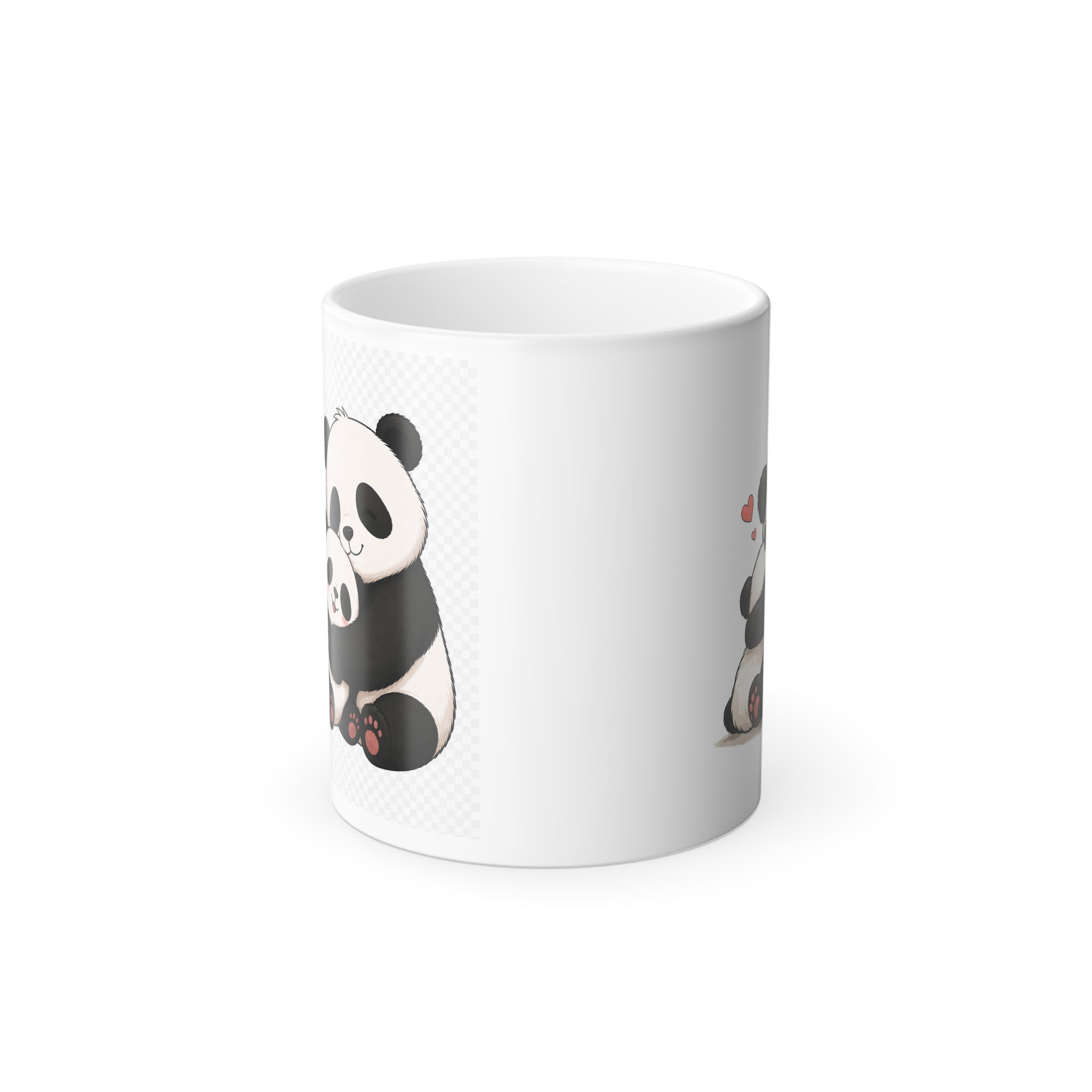 Color-Changing Panda Mug — "Hugs Make Everything Better" 11oz