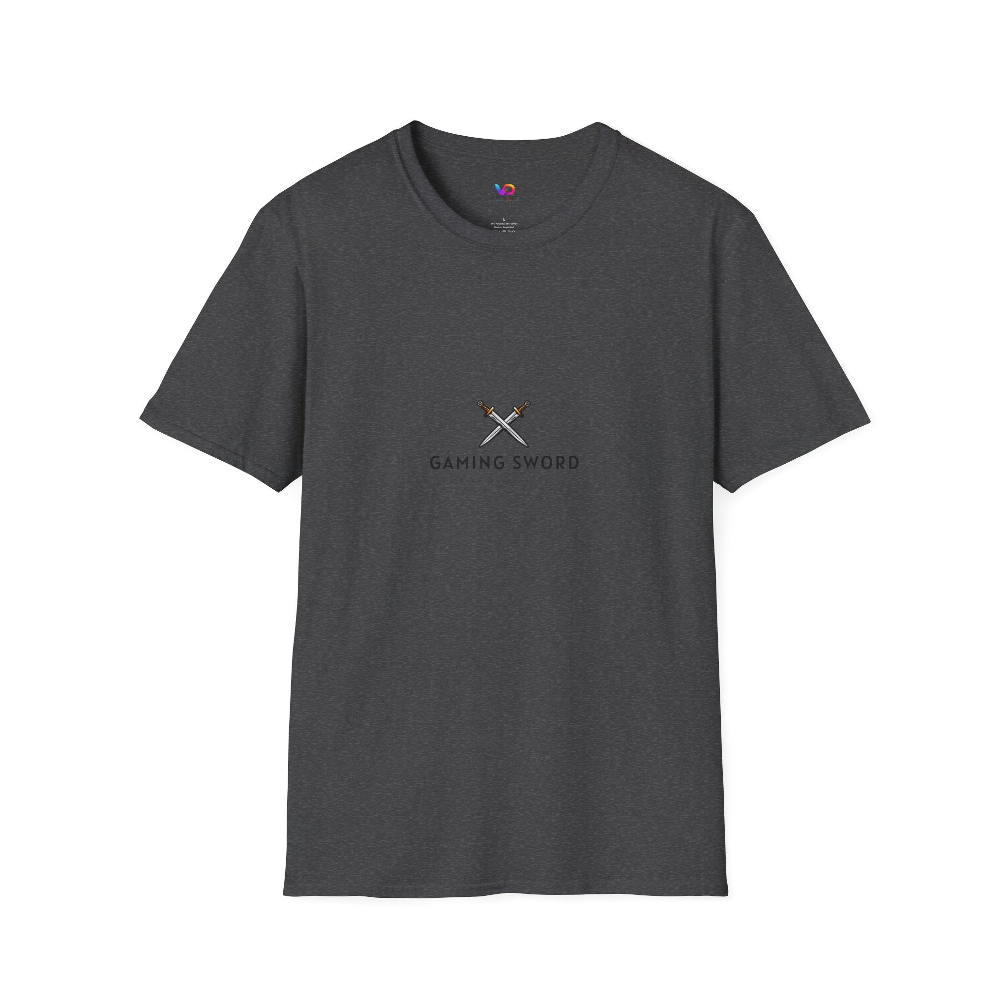 Gaming Sword T‑Shirt — Minimal Crossed Swords Logo Tee
