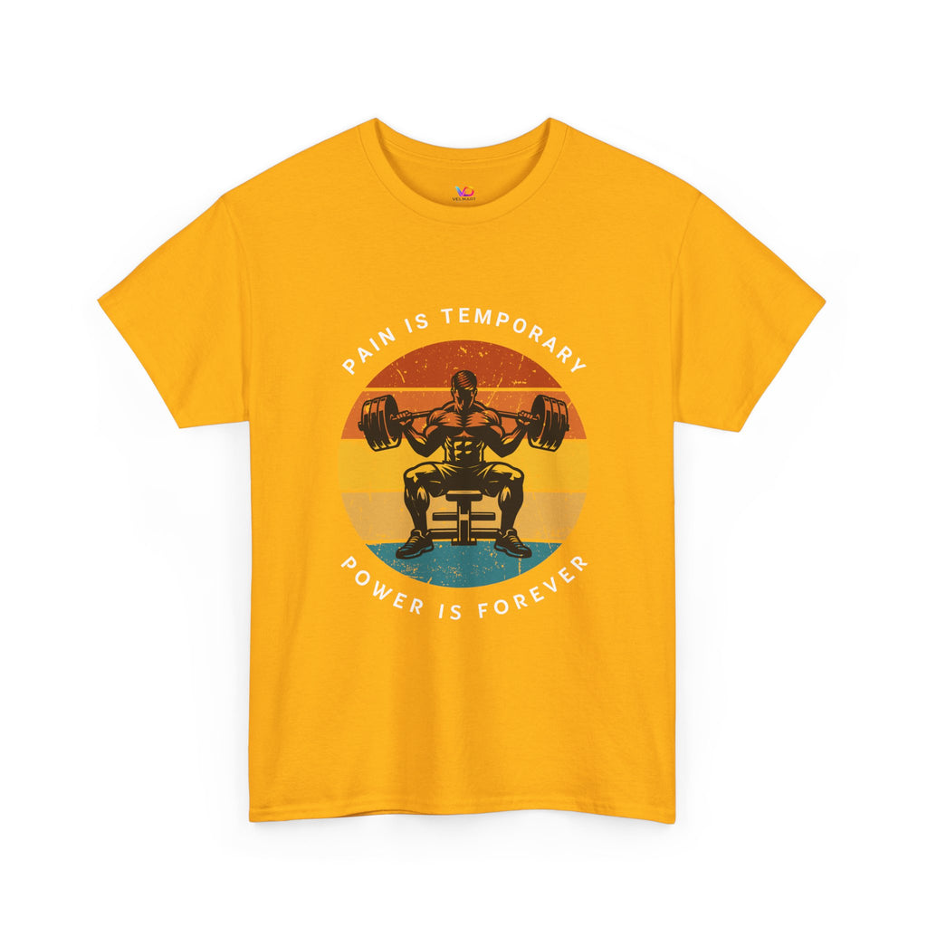 T-shirt d'entraînement – T-shirt de musculation rétro « La douleur est temporaire, la puissance est éternelle »