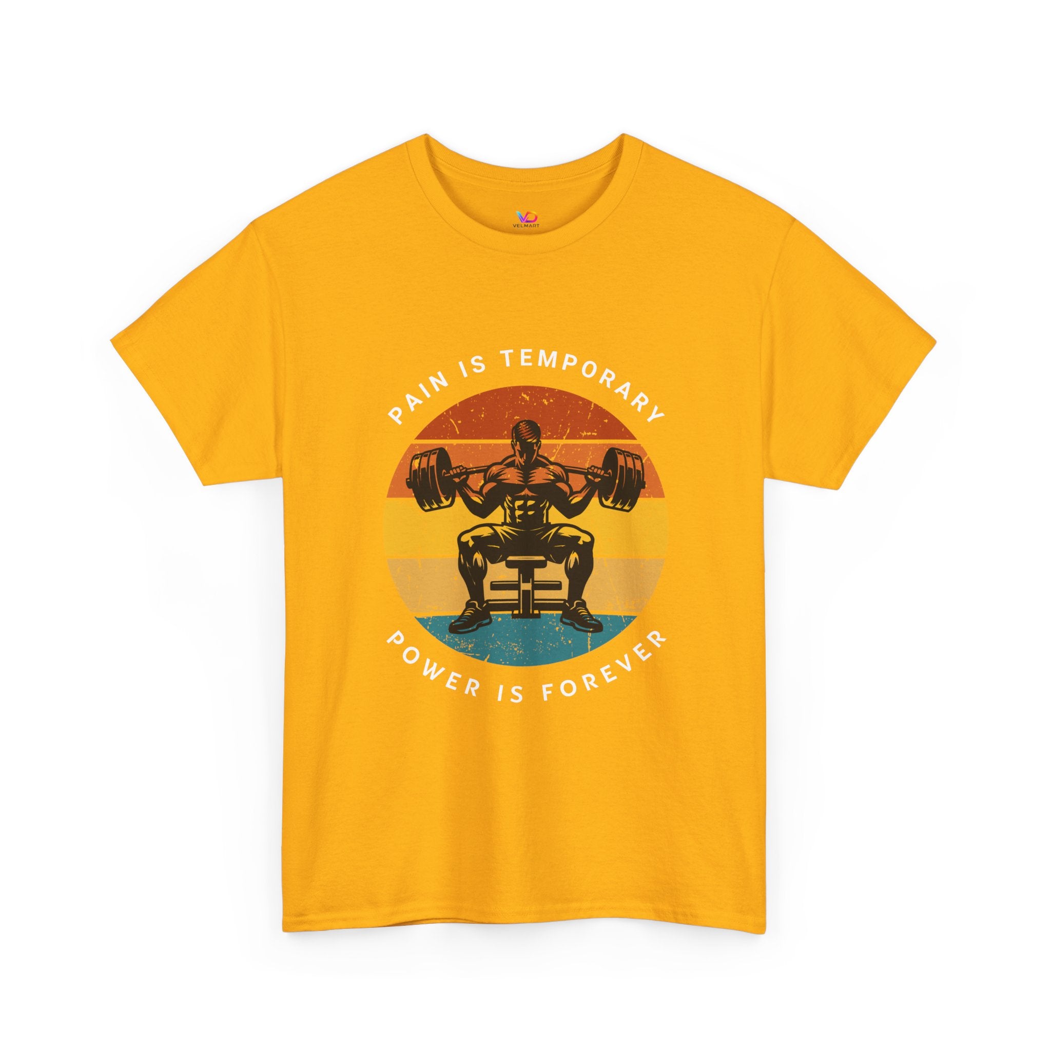 T-shirt d'entraînement – T-shirt de musculation rétro « La douleur est temporaire, la puissance est éternelle »