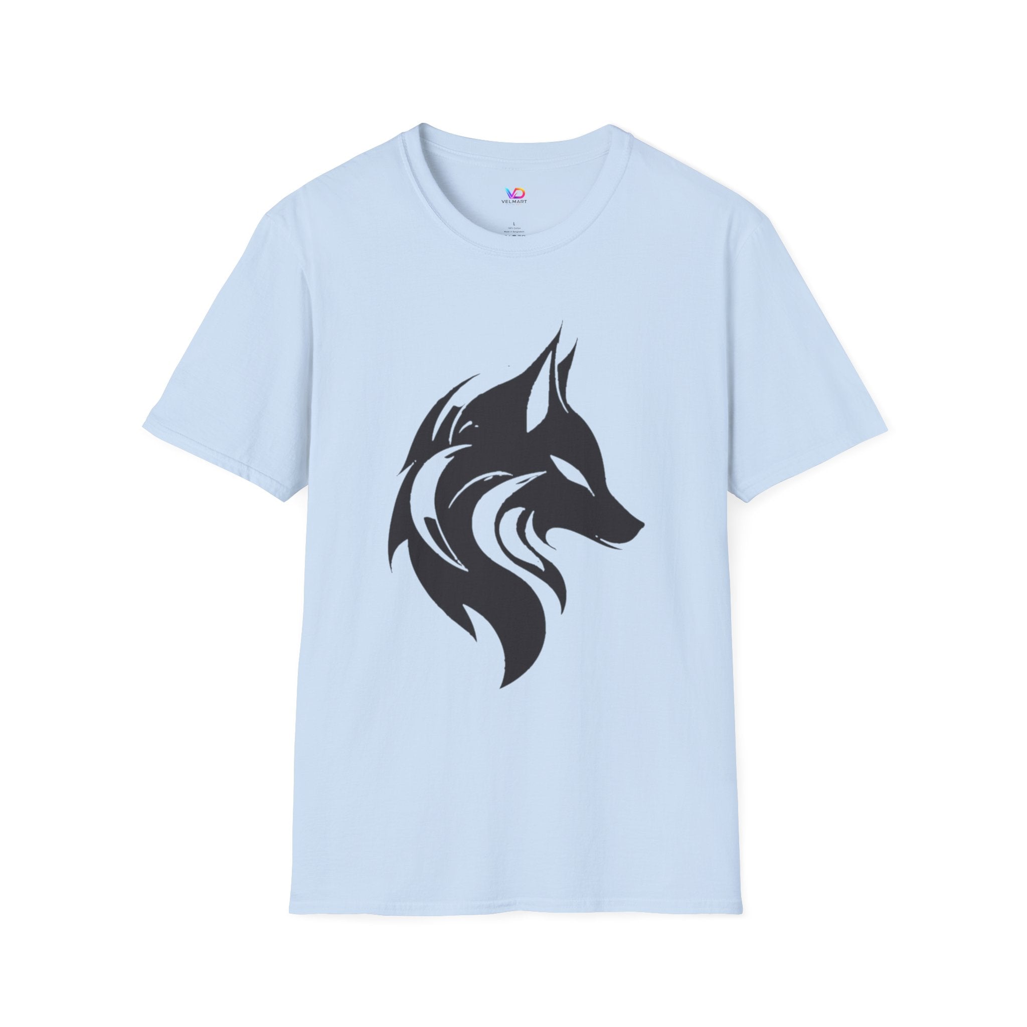 Wolf Silhouette T-Shirt — Tribal Black Wolf Graphic Tee