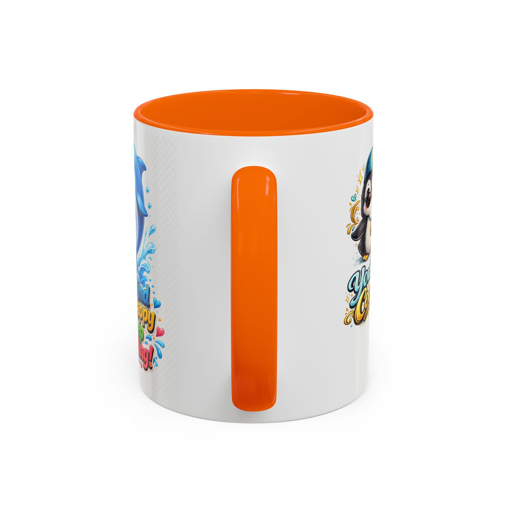 Be Kind Be Happy Keep Smiling Dolphin Accent Coffee Mug