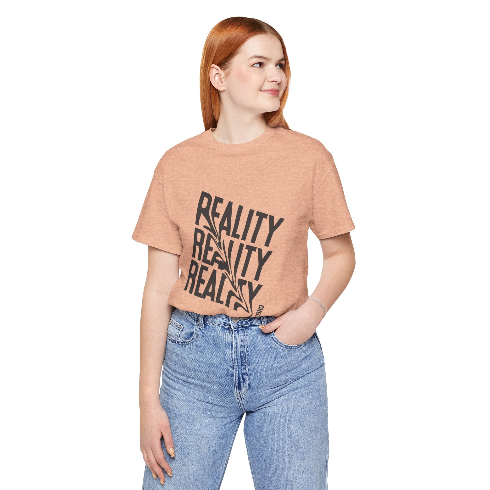 Reality Repeat Tee — Graphic Typography T-Shirt