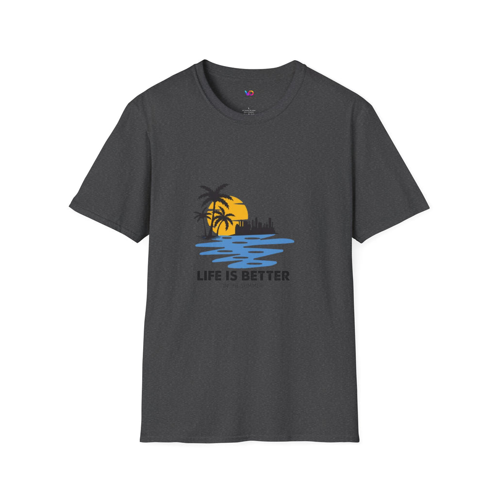 Sunset Beach T-Shirt — "Life Is Better" Palm Tree Graphic