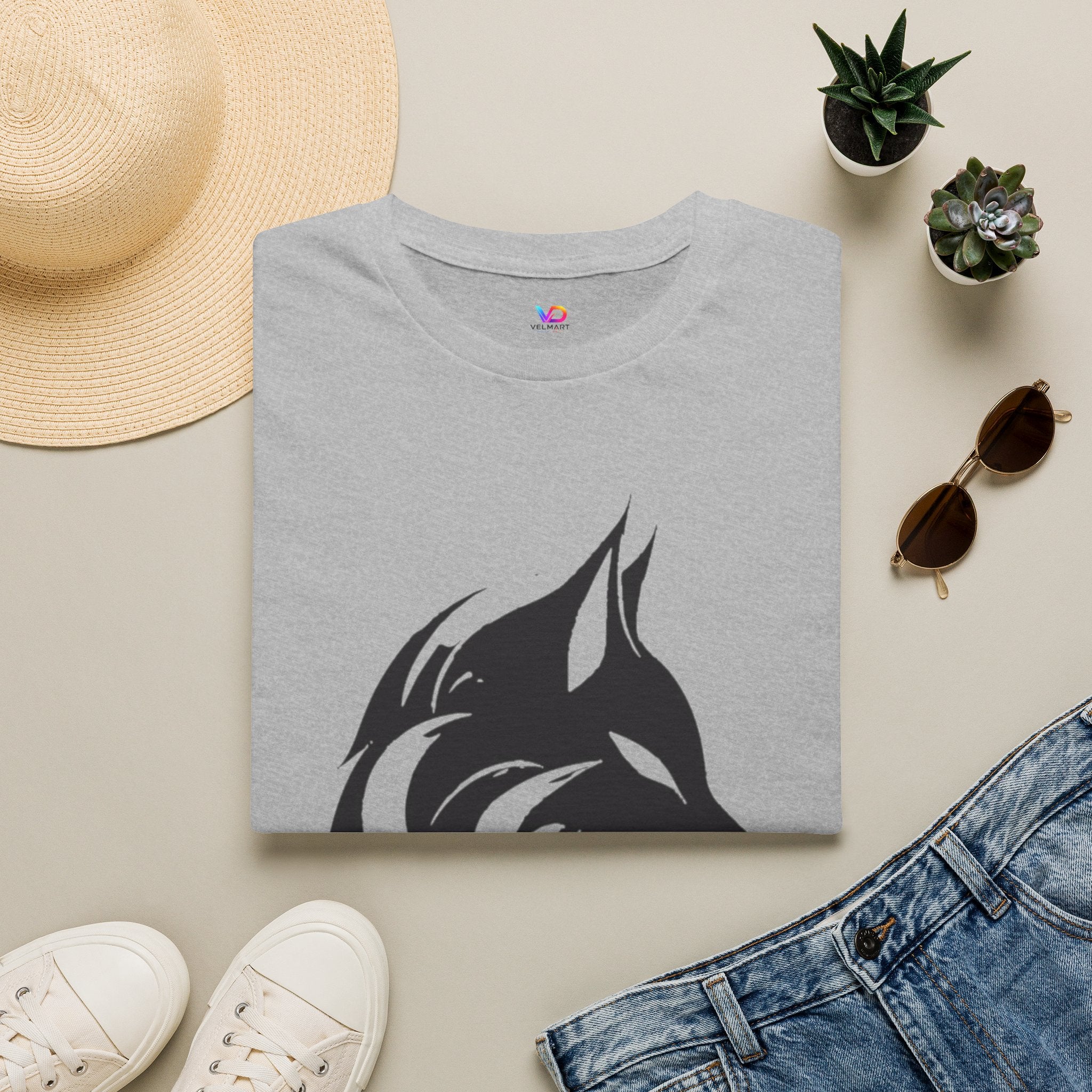 Wolf Silhouette T-Shirt — Tribal Black Wolf Graphic Tee