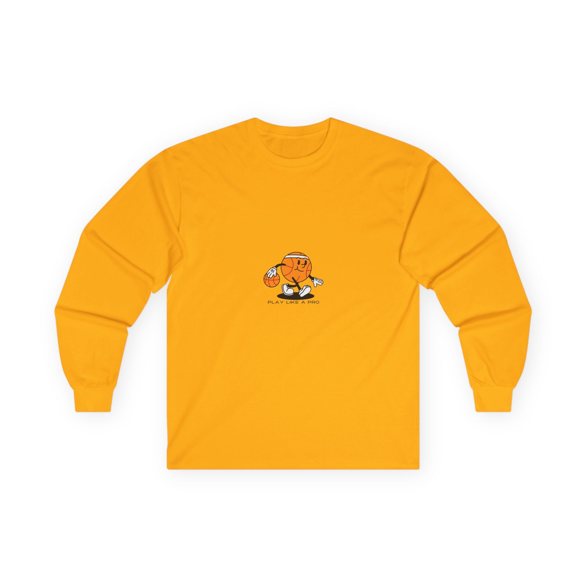 Basketball Cartoon Long Sleeve Tee – 'Ballin' Little Legend' Graphic Shirt