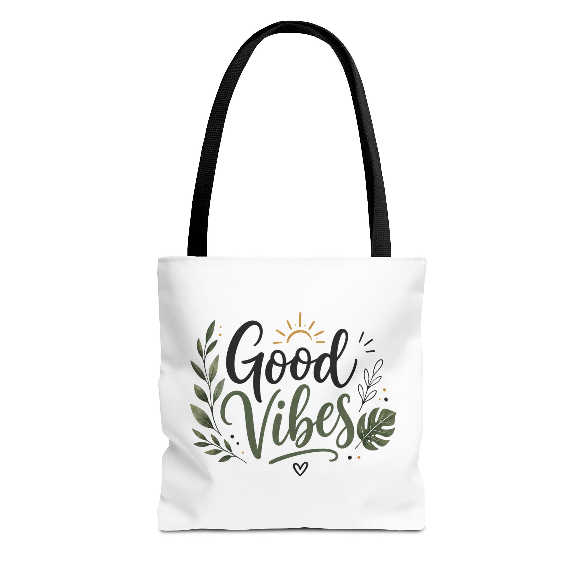 Good Vibes Tote Bag — Floral Eco-Friendly Canvas Shopper