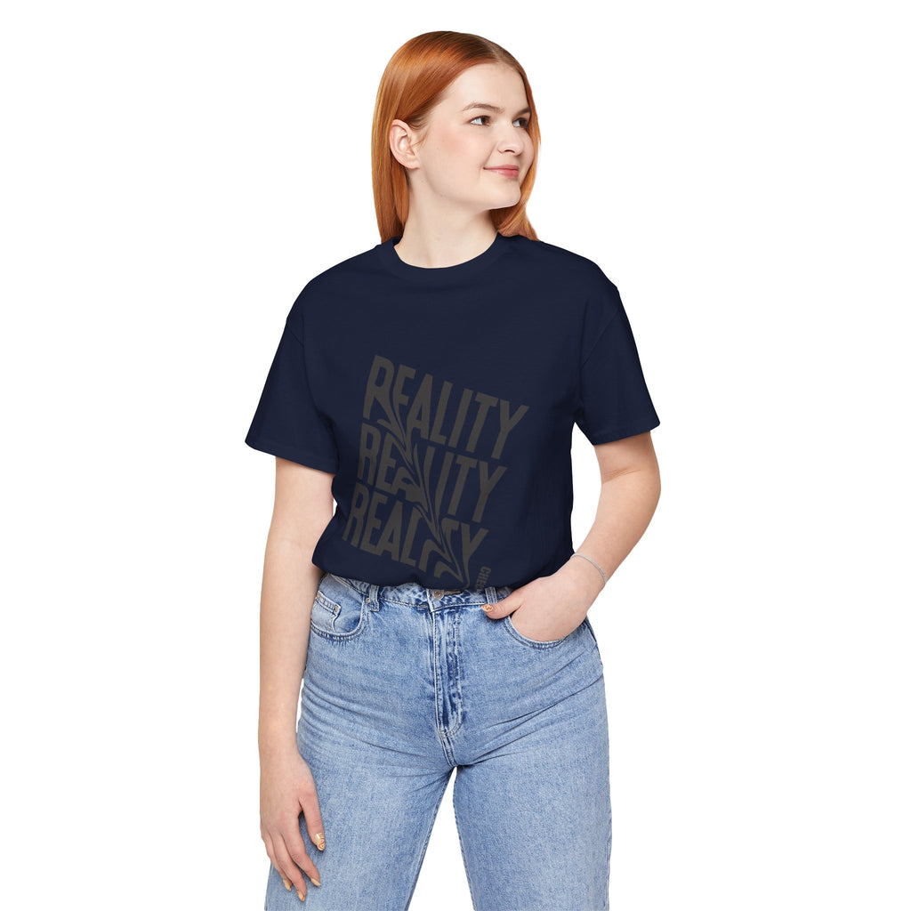 Reality Repeat Tee — Graphic Typography T-Shirt