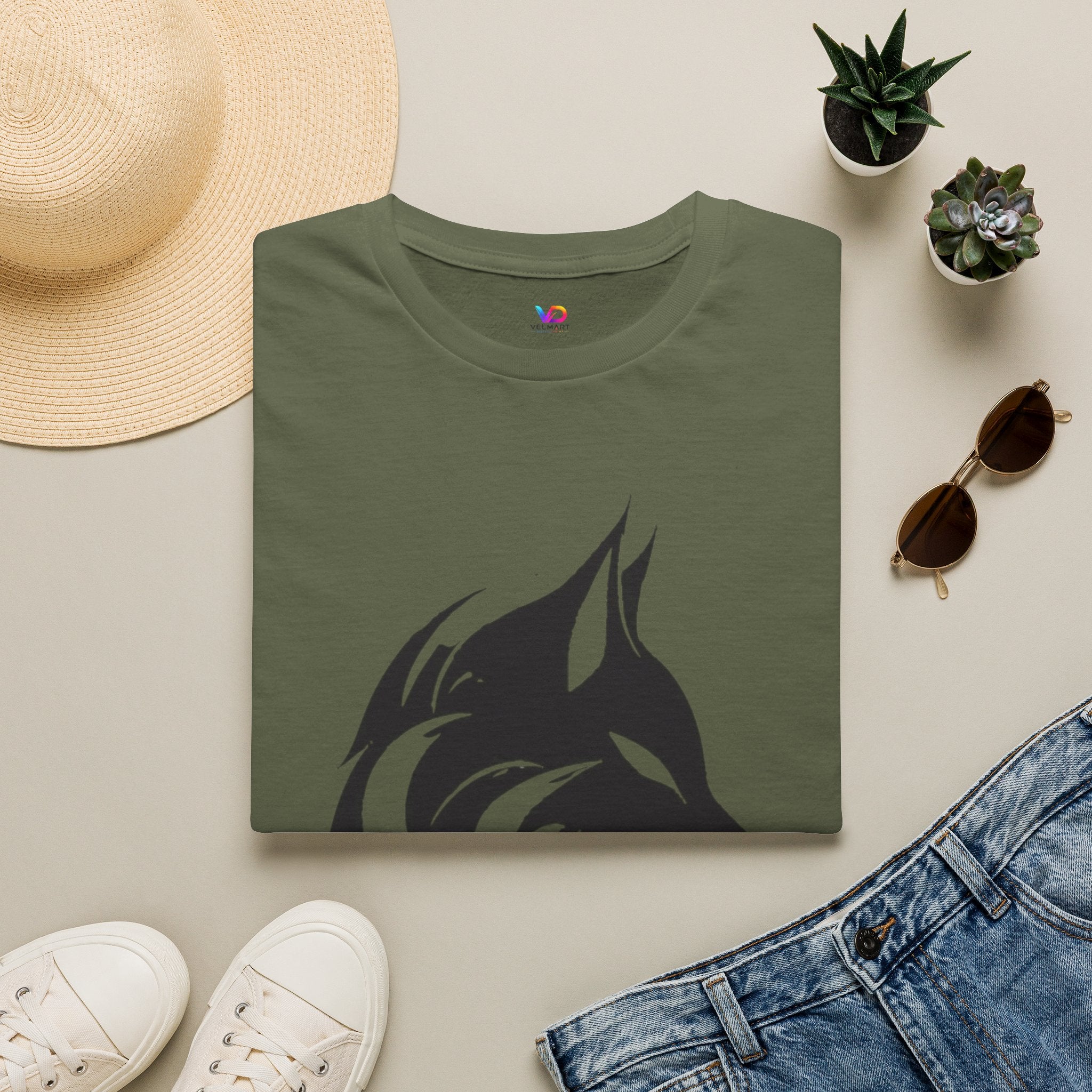 Wolf Silhouette T-Shirt — Tribal Black Wolf Graphic Tee