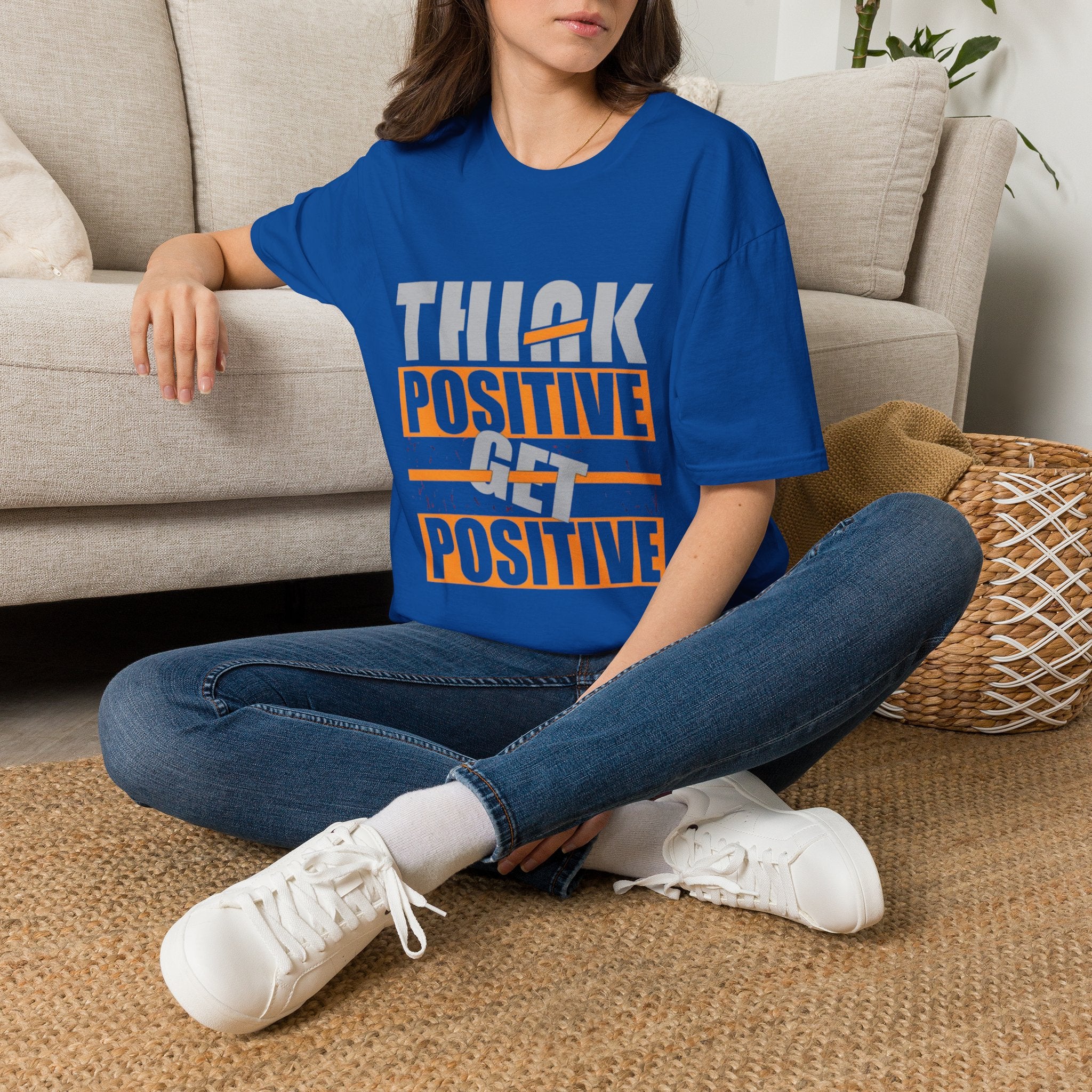 Think Positive T-Shirt — Motivational Graphic Tee