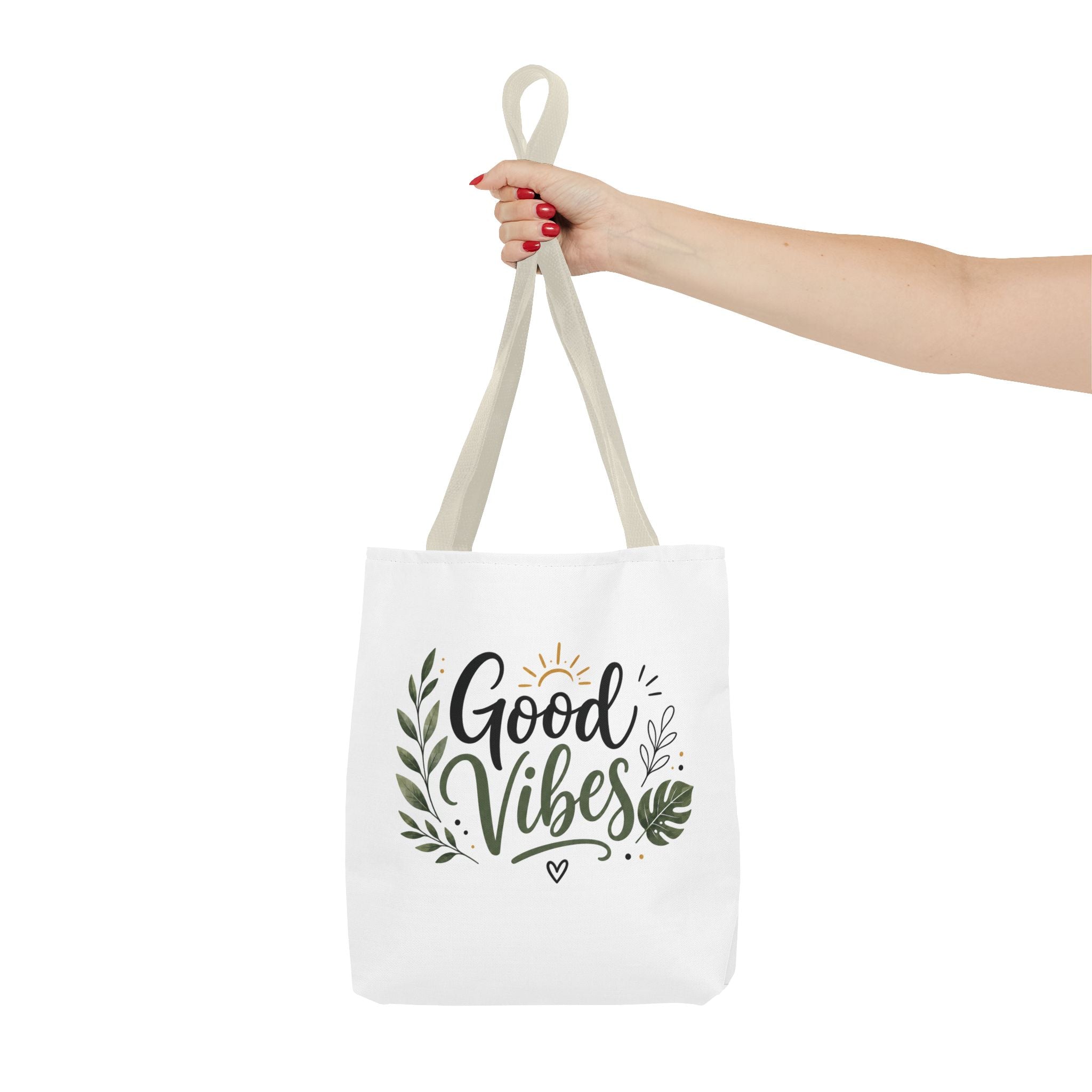 Good Vibes Tote Bag — Floral Eco-Friendly Canvas Shopper