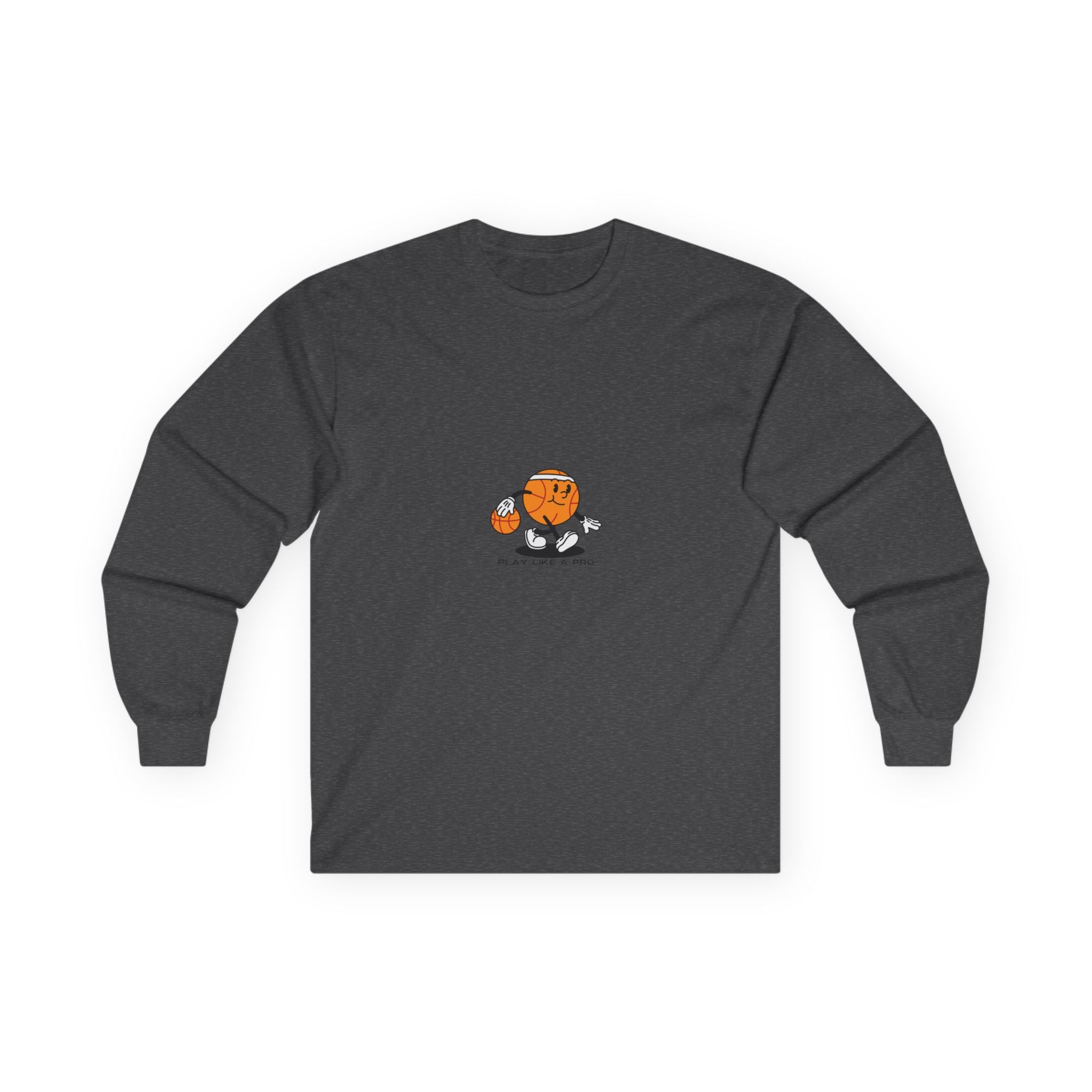 Basketball Cartoon Long Sleeve Tee – 'Ballin' Little Legend' Graphic Shirt