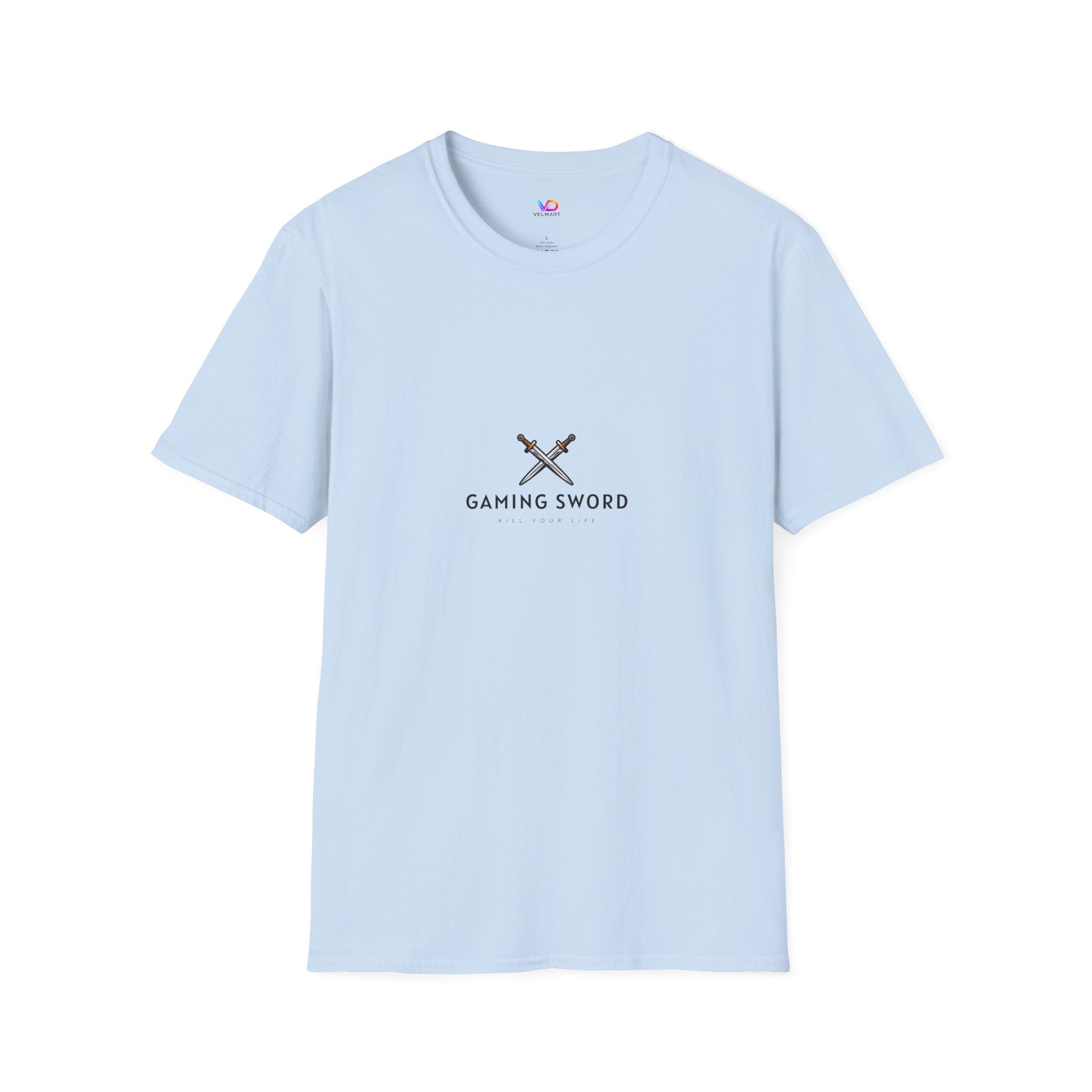 Gaming Sword T‑Shirt — Minimal Crossed Swords Logo Tee