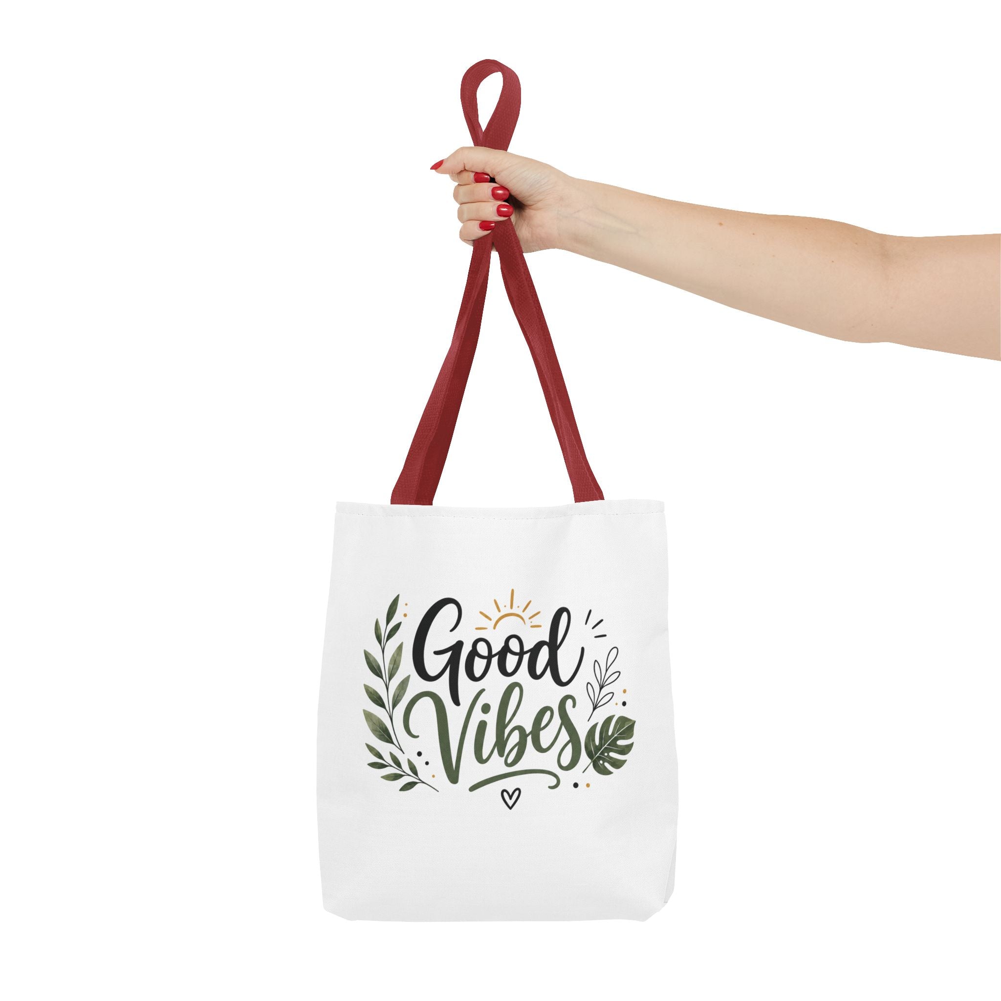 Good Vibes Tote Bag — Floral Eco-Friendly Canvas Shopper