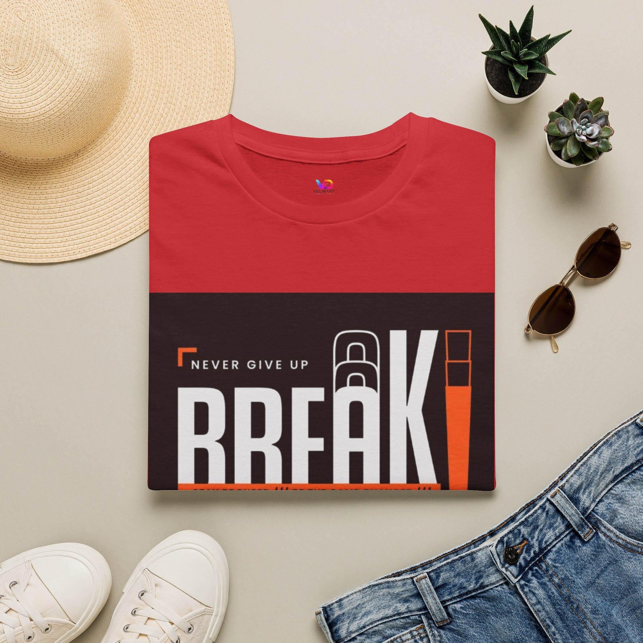 Break the Limit T-Shirt — “Never Give Up, Break” Motivational Graphic Tee