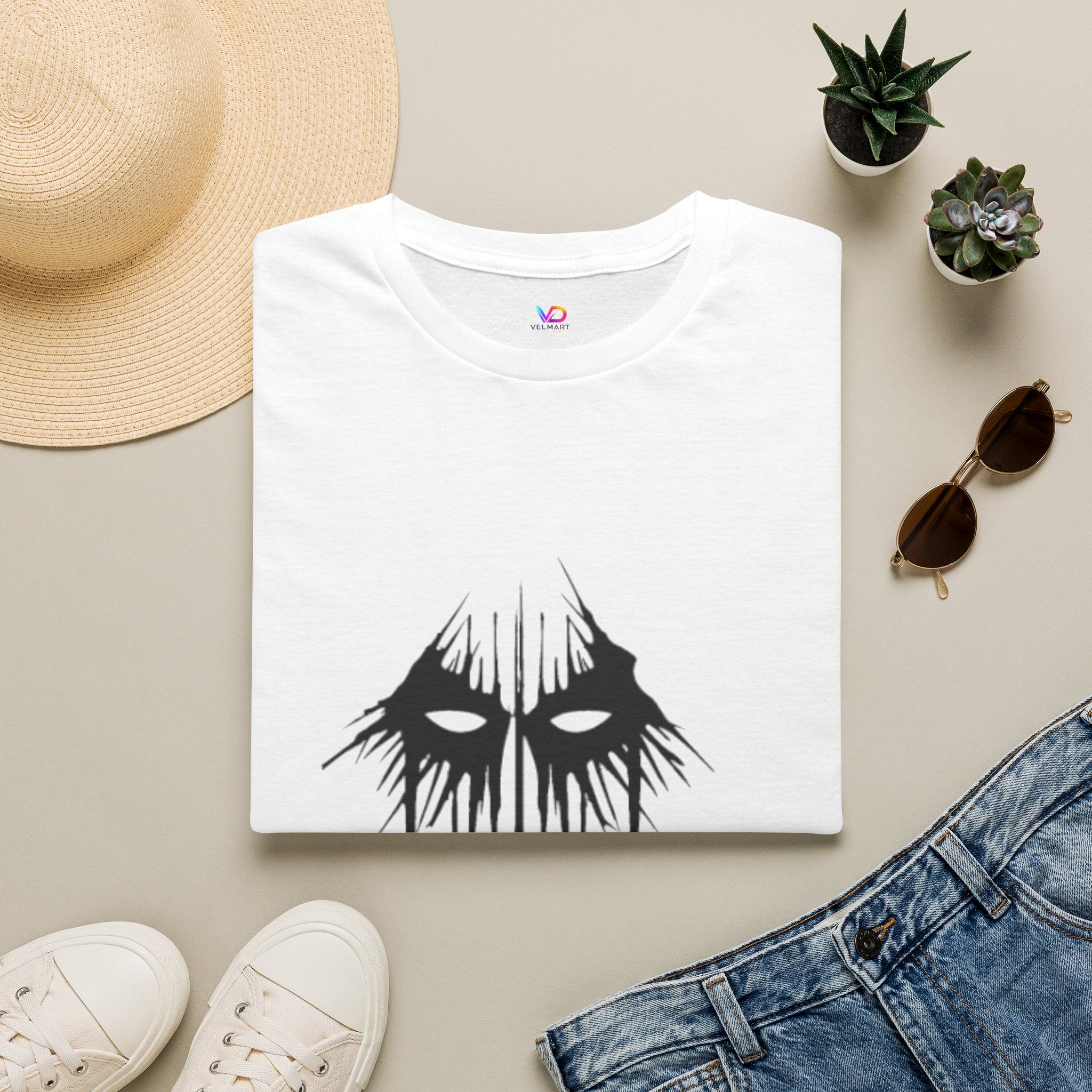 Horror Mask T-Shirt — Dripping Eyes Graphic Tee