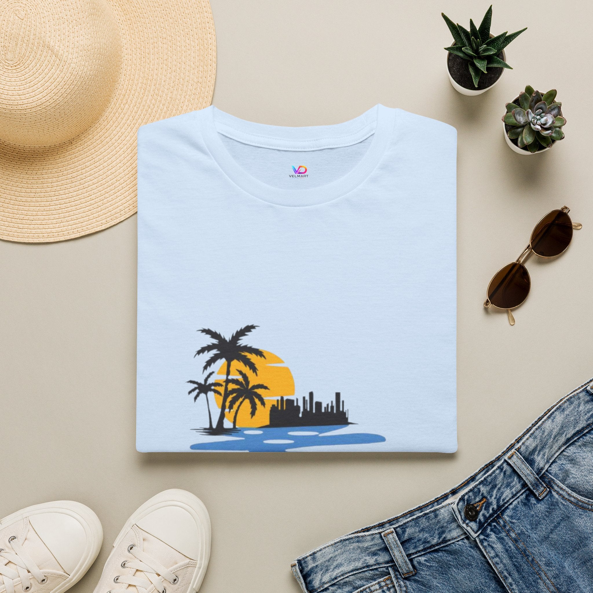 Sunset Beach T-Shirt — "Life Is Better" Palm Tree Graphic