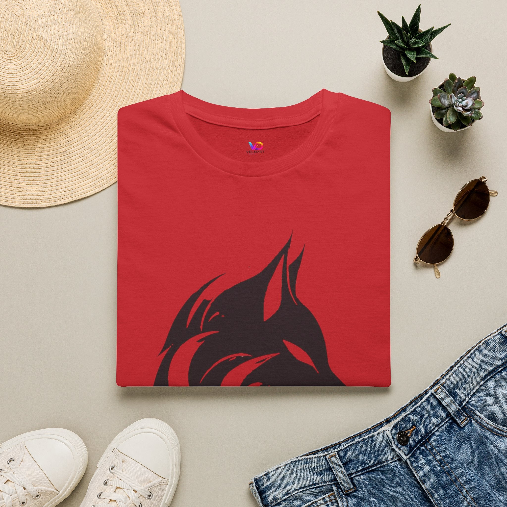 Wolf Silhouette T-Shirt — Tribal Black Wolf Graphic Tee