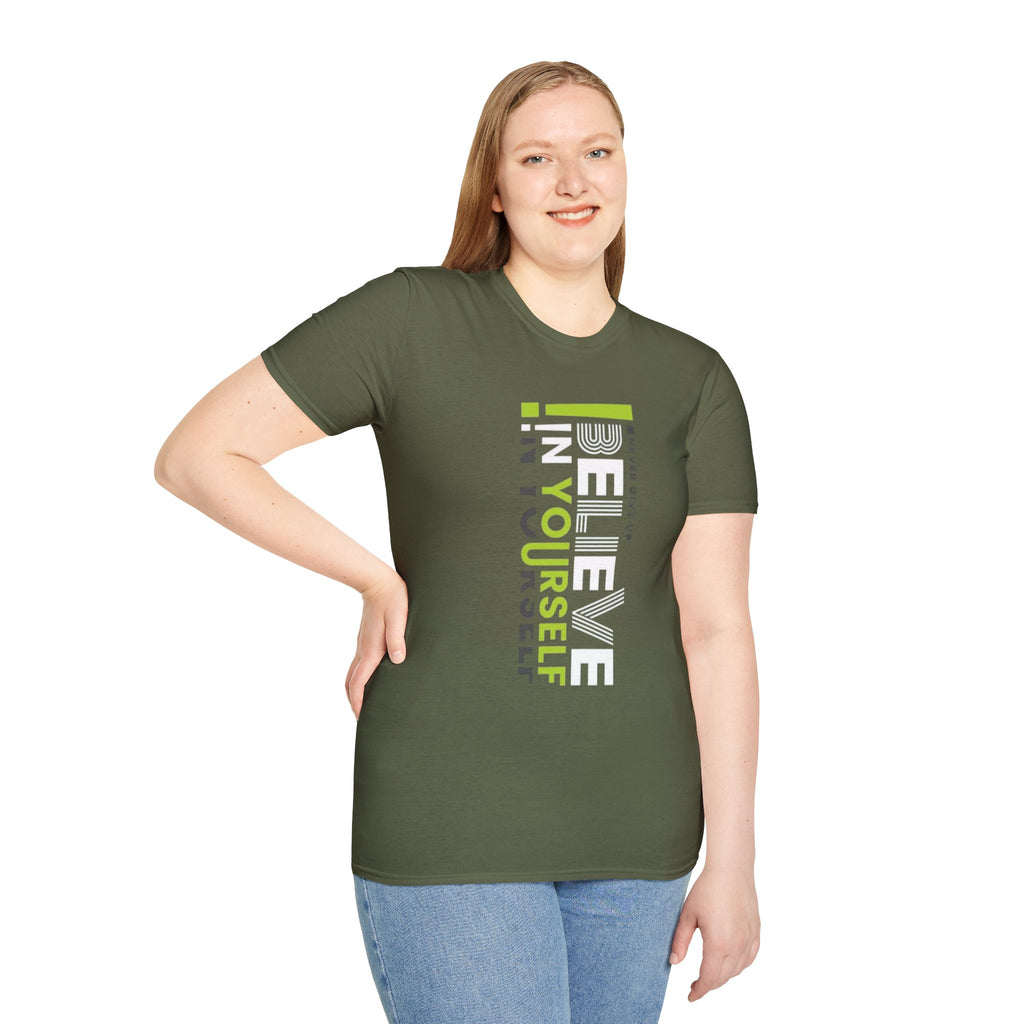 T-Shirt — "Be Yourself" Vertical Motivational Graphic Tee