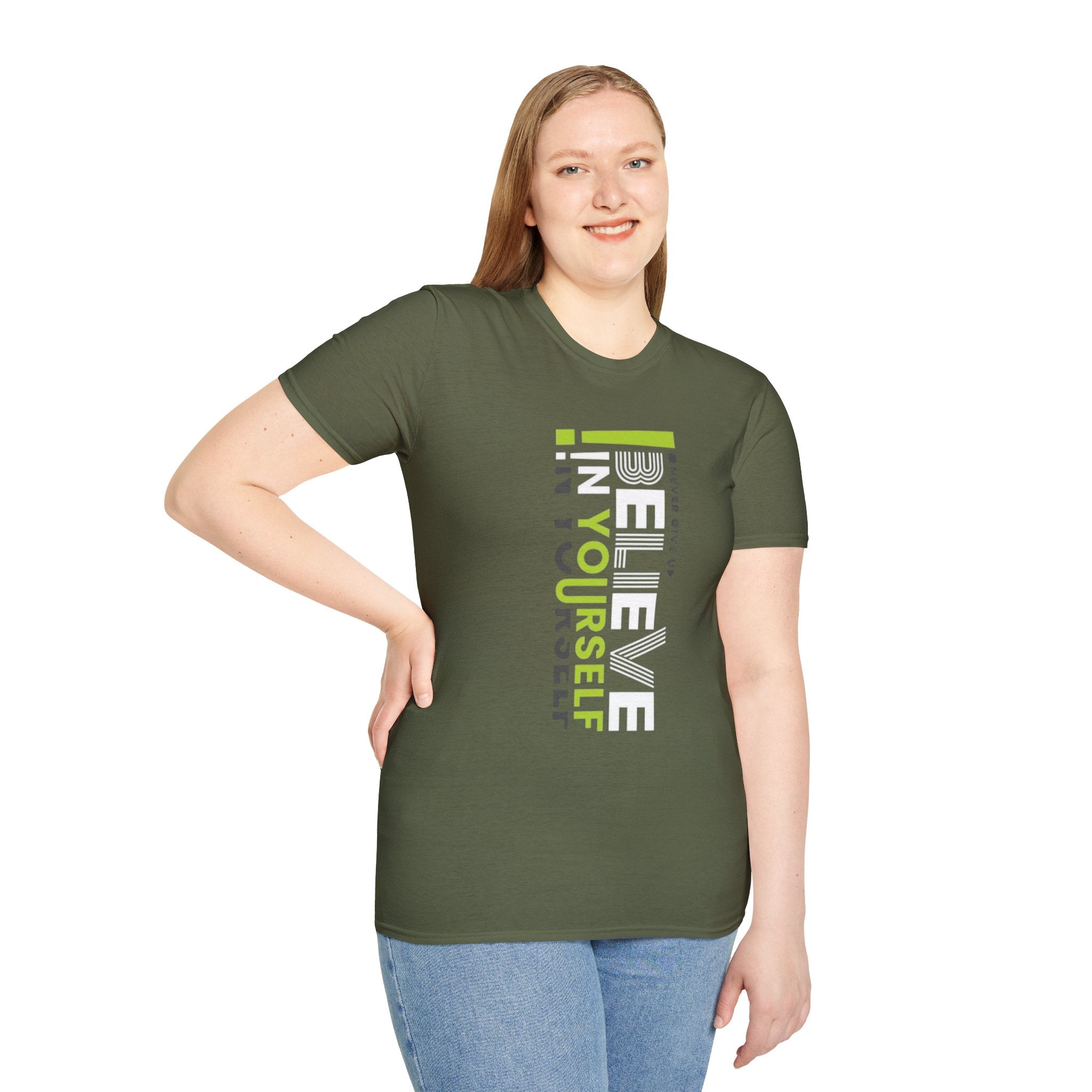 T-Shirt — "Be Yourself" Vertical Motivational Graphic Tee