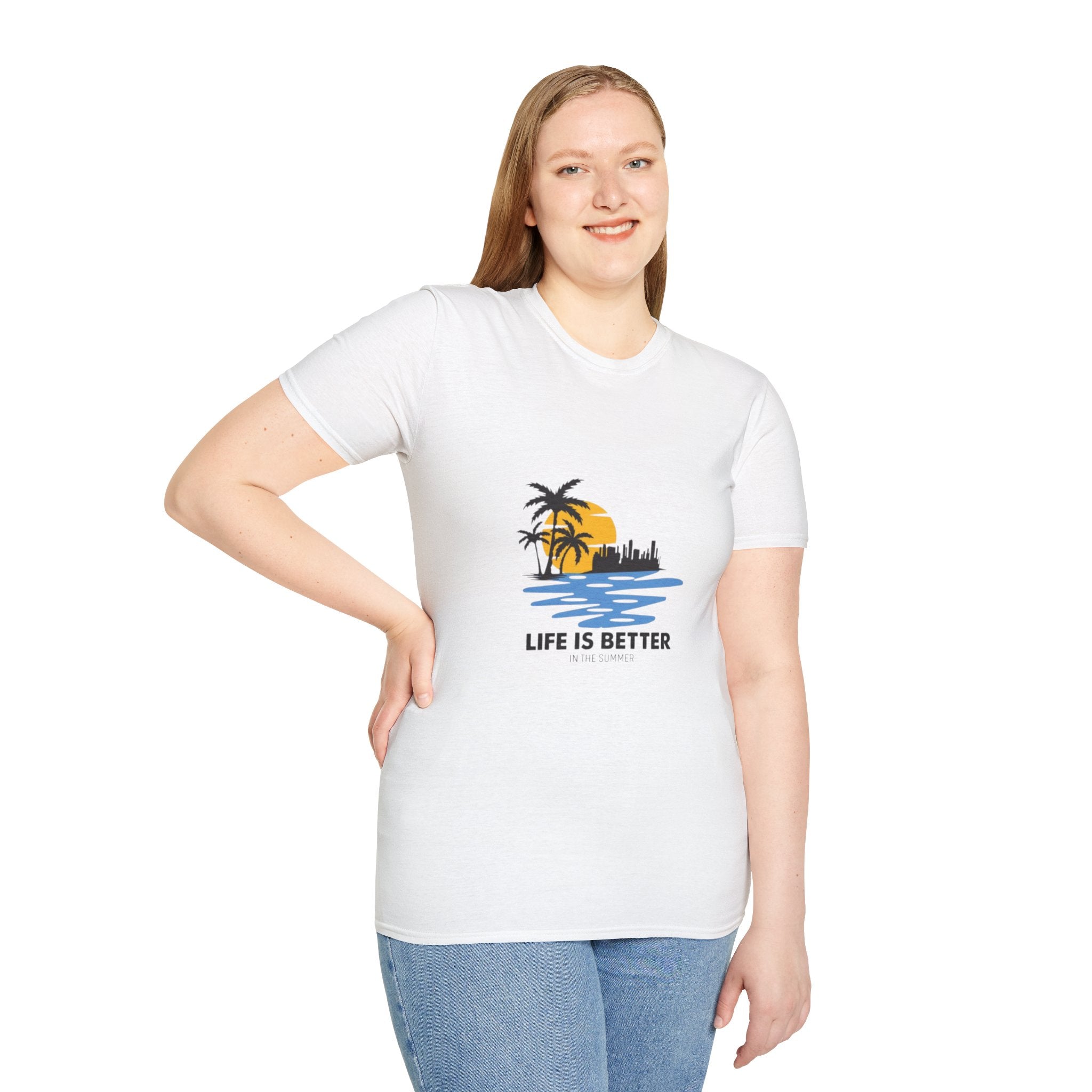 Sunset Beach T-Shirt — "Life Is Better" Palm Tree Graphic