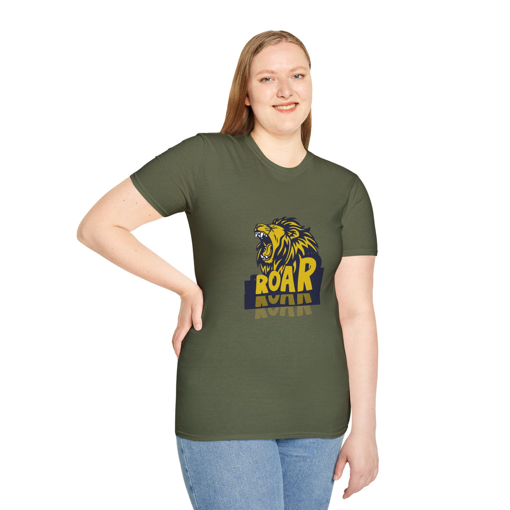 Roaring Lion T-Shirt — Bold Yellow & Navy Graphic Tee