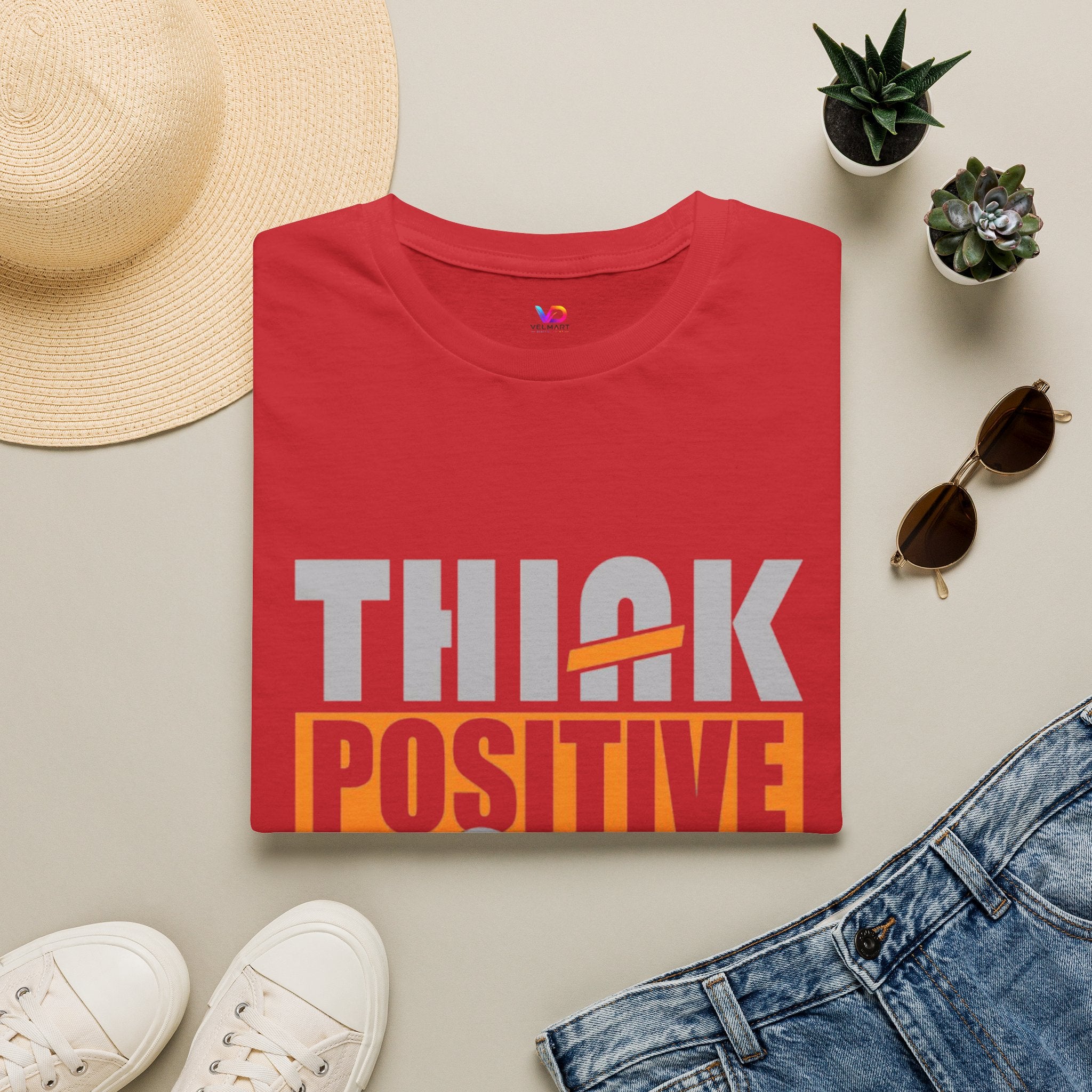 Think Positive T-Shirt — Motivational Graphic Tee