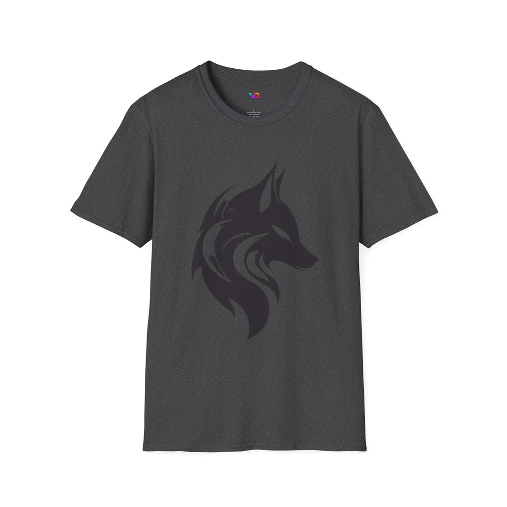 Wolf Silhouette T-Shirt — Tribal Black Wolf Graphic Tee