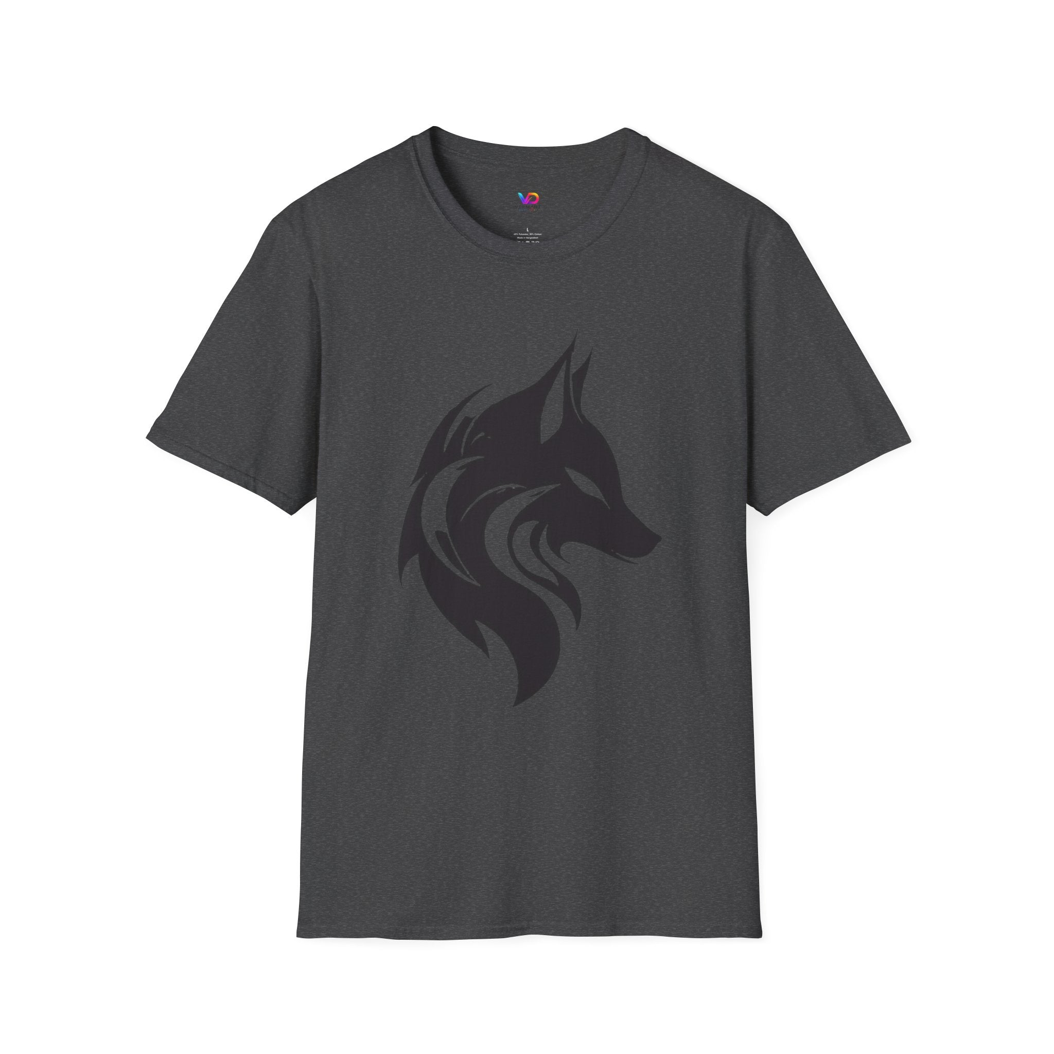 Wolf Silhouette T-Shirt — Tribal Black Wolf Graphic Tee