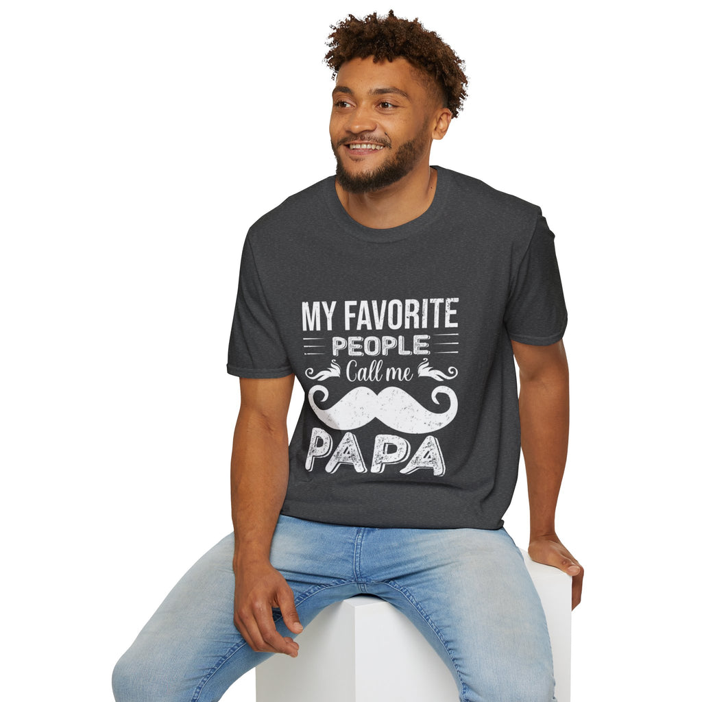 Papa T-Shirt — “My Favorite People Call Me Papa” Vintage Family Gift