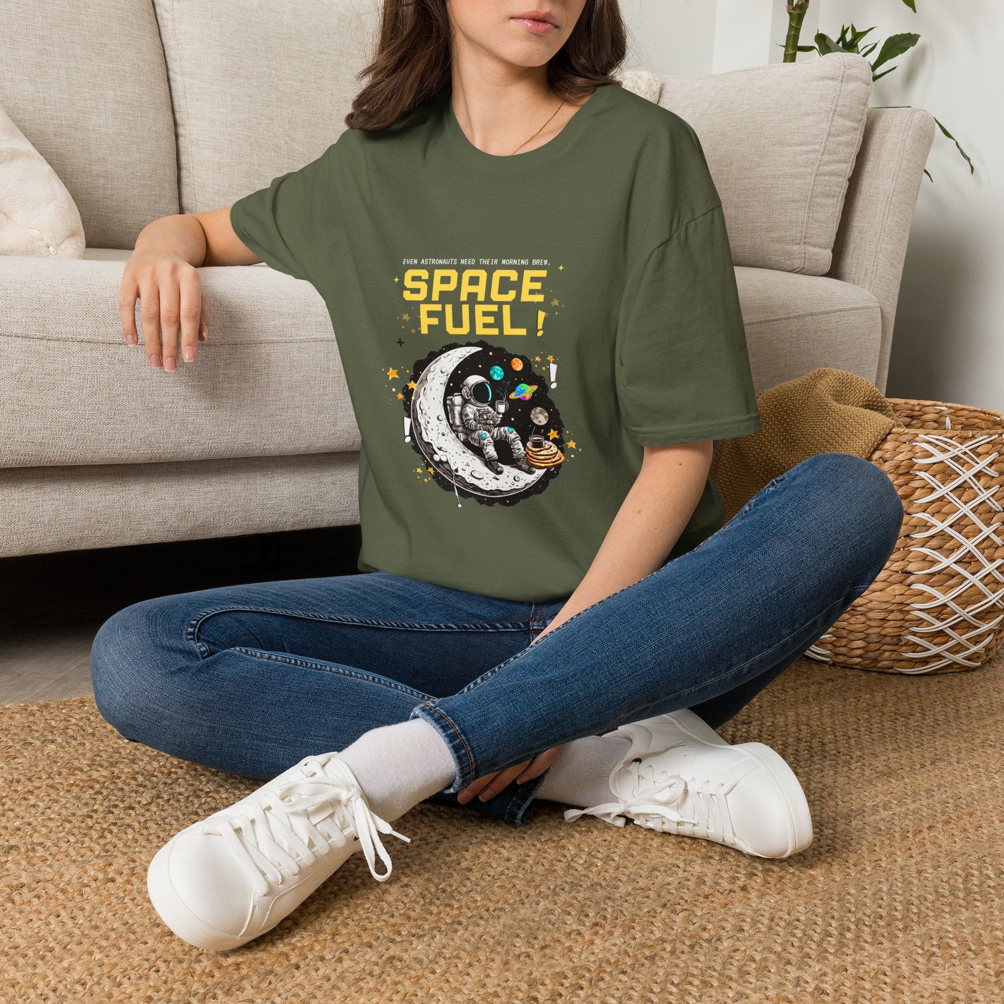 Space Fuel T-Shirt — Retro Planet Donut Graphic Tee