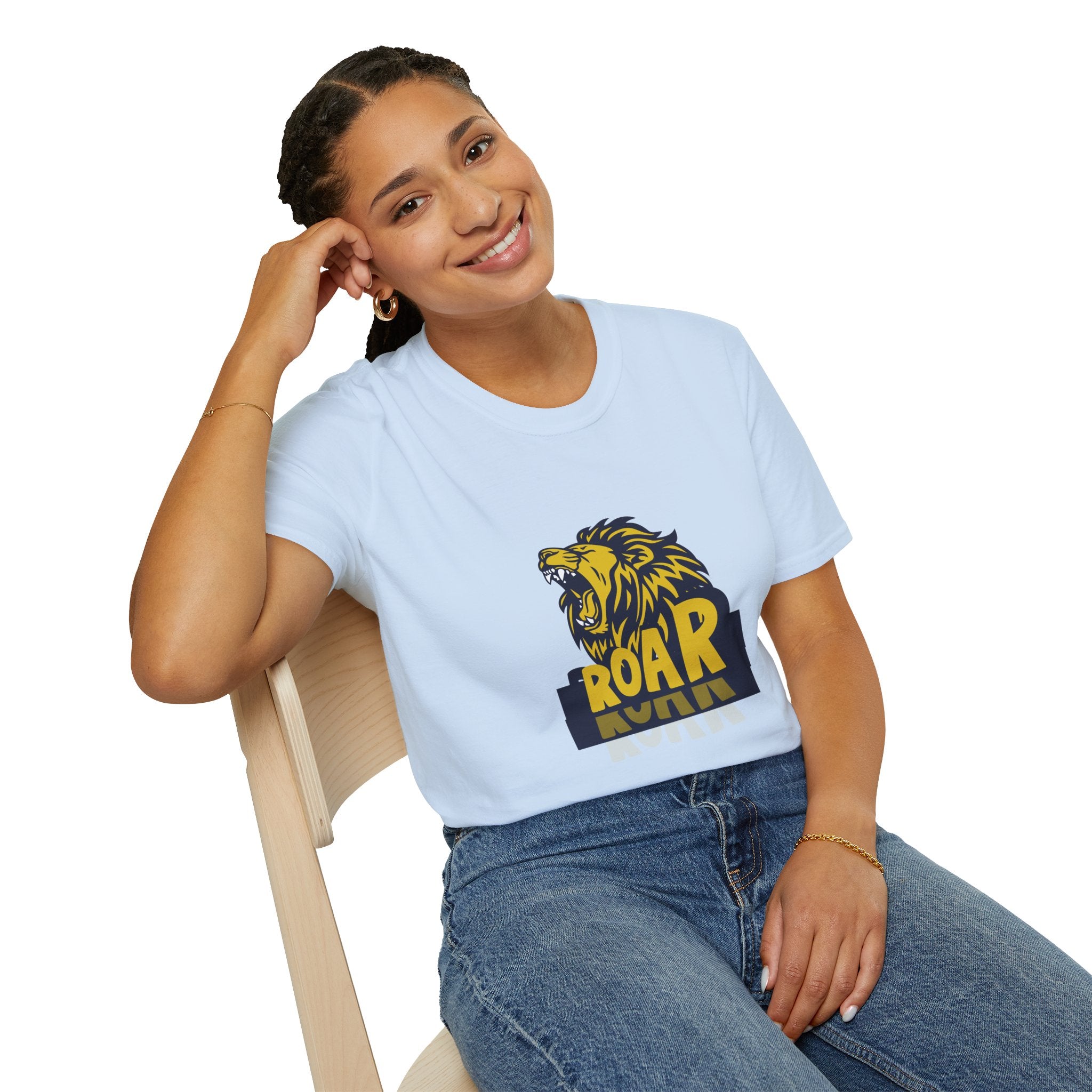 Roaring Lion T-Shirt — Bold Yellow & Navy Graphic Tee