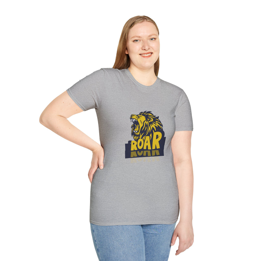 Roaring Lion T-Shirt — Bold Yellow & Navy Graphic Tee