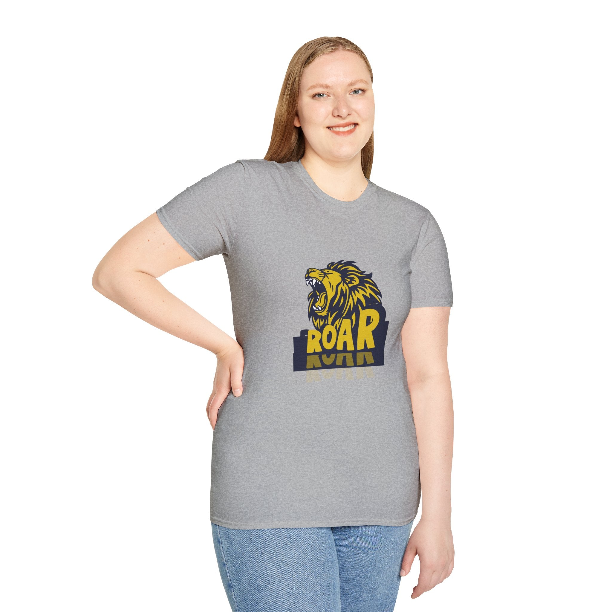 Roaring Lion T-Shirt — Bold Yellow & Navy Graphic Tee