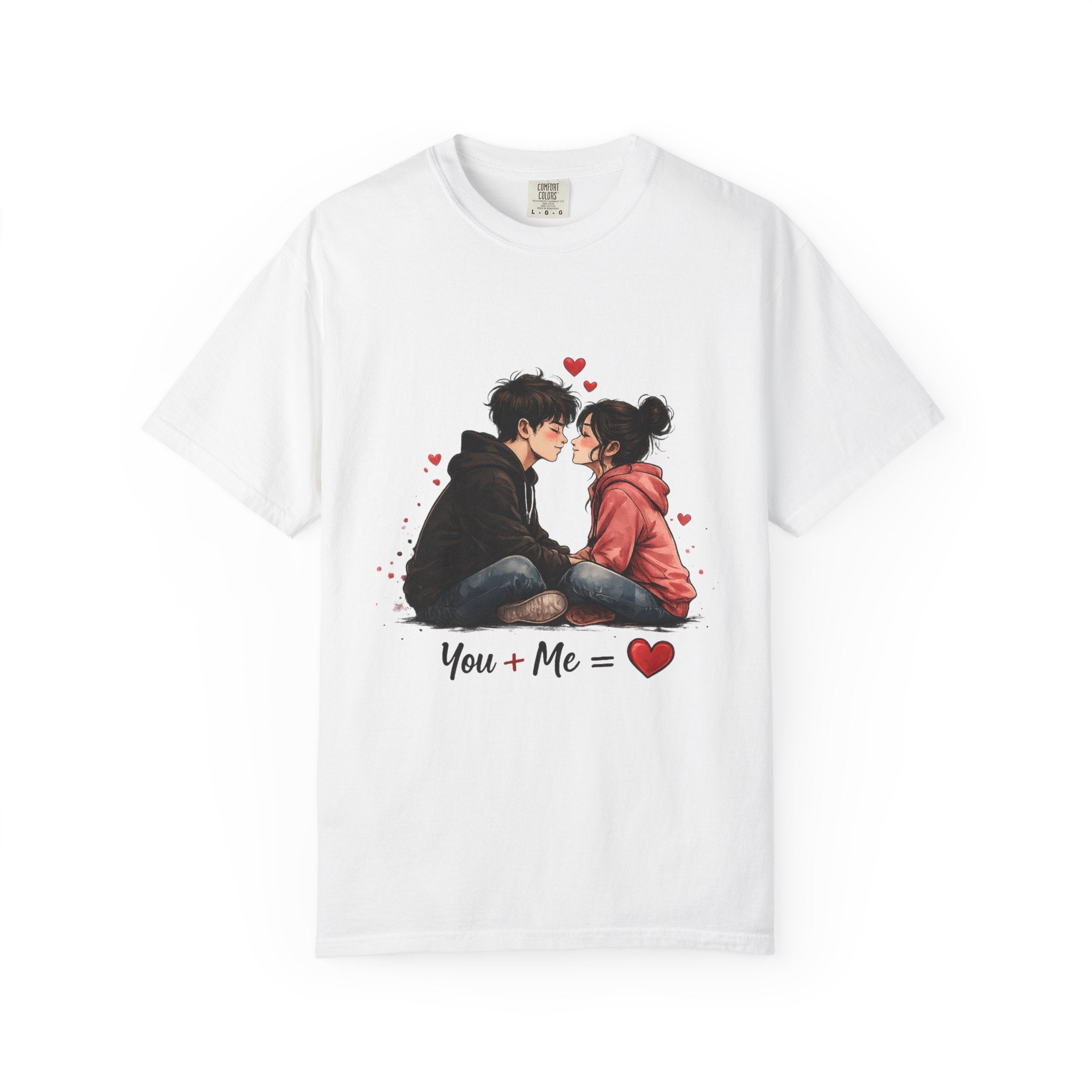 You + Me =  Romantic Couple T-Shirt